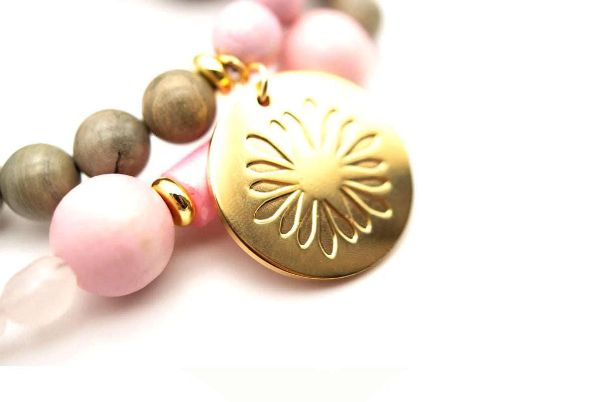 Armband "Chunky Twin Sweet Rose Garden"