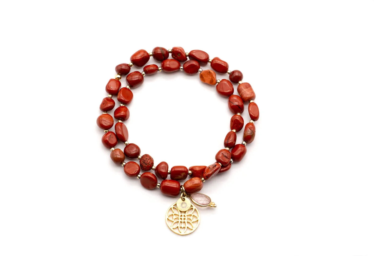 Armband "Mala Twin Naked Clay"