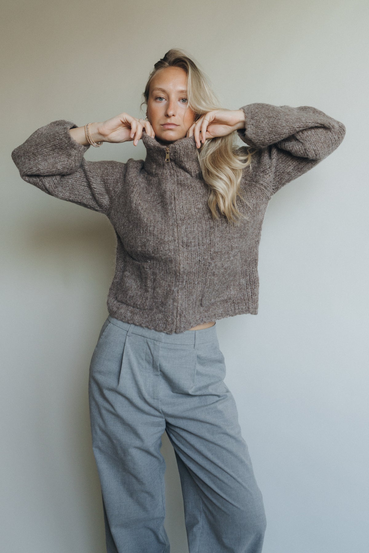 Strickjacke "MetteDLL" taupe