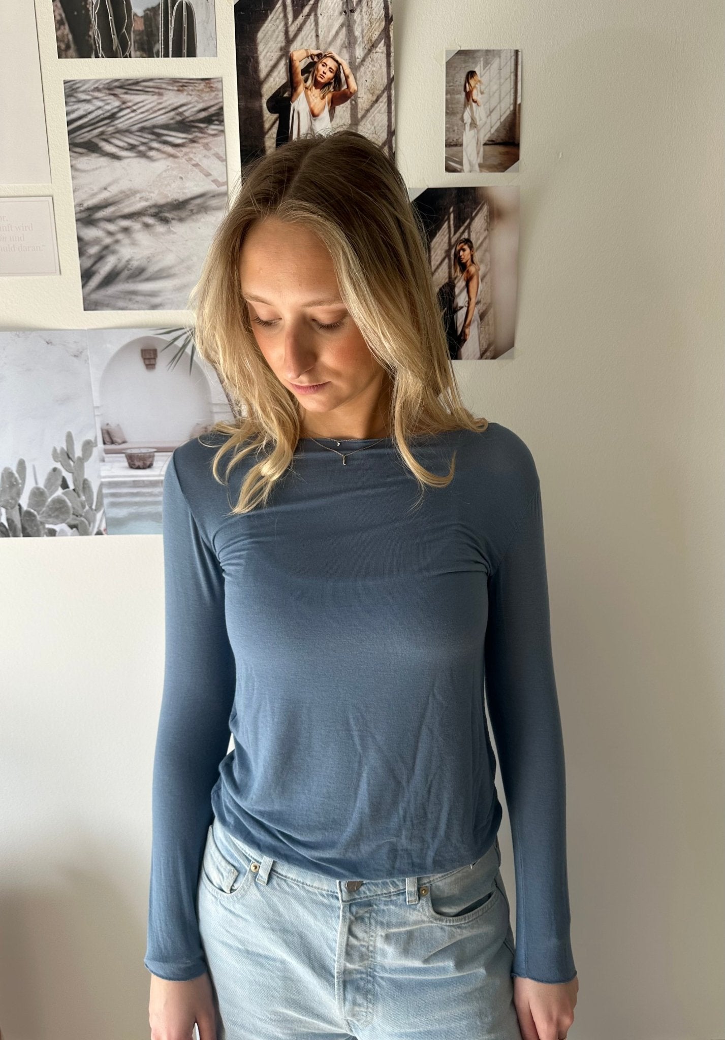Longsleeve "LunelleDLL" jeansblue - Dein Lieblingsladen Concept