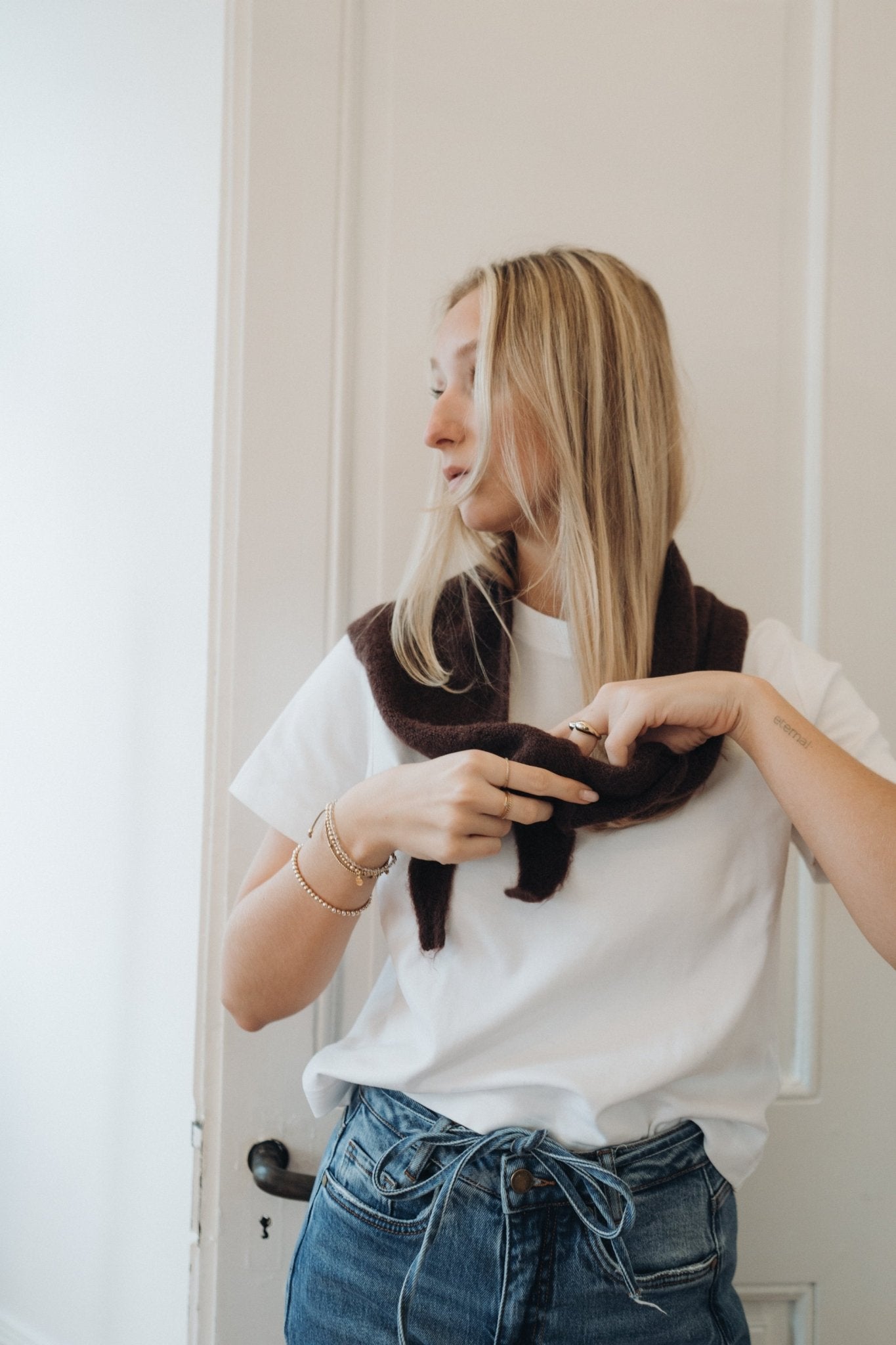 Dreieckstuch "SallyDLL" dark brown - Dein Lieblingsladen Concept
