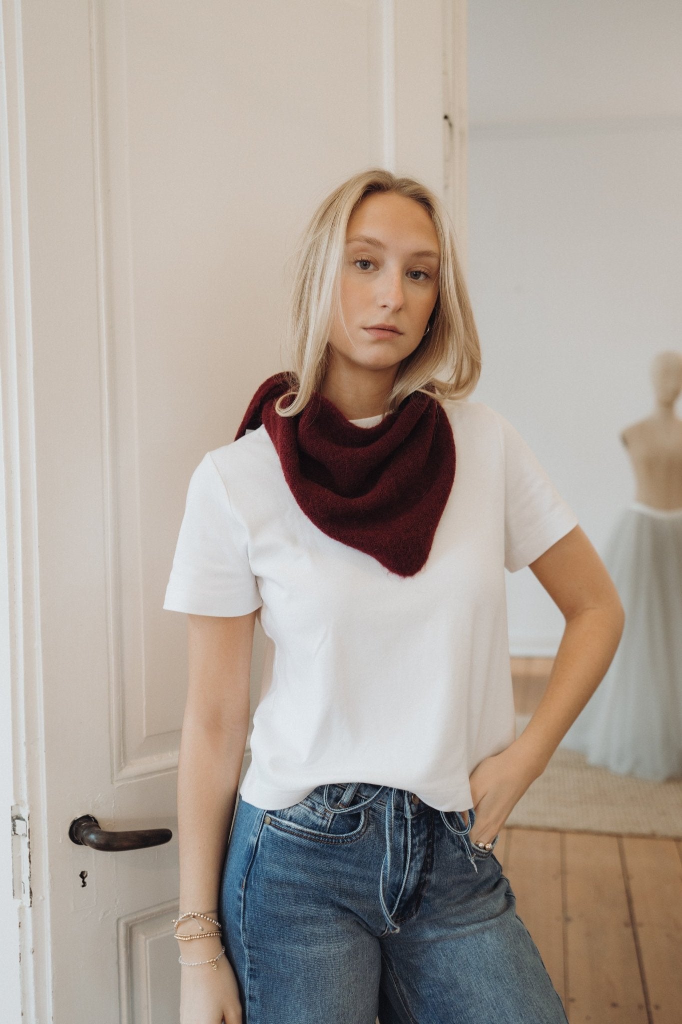 Dreieckstuch "SallyDLL" bordeaux - Dein Lieblingsladen Concept