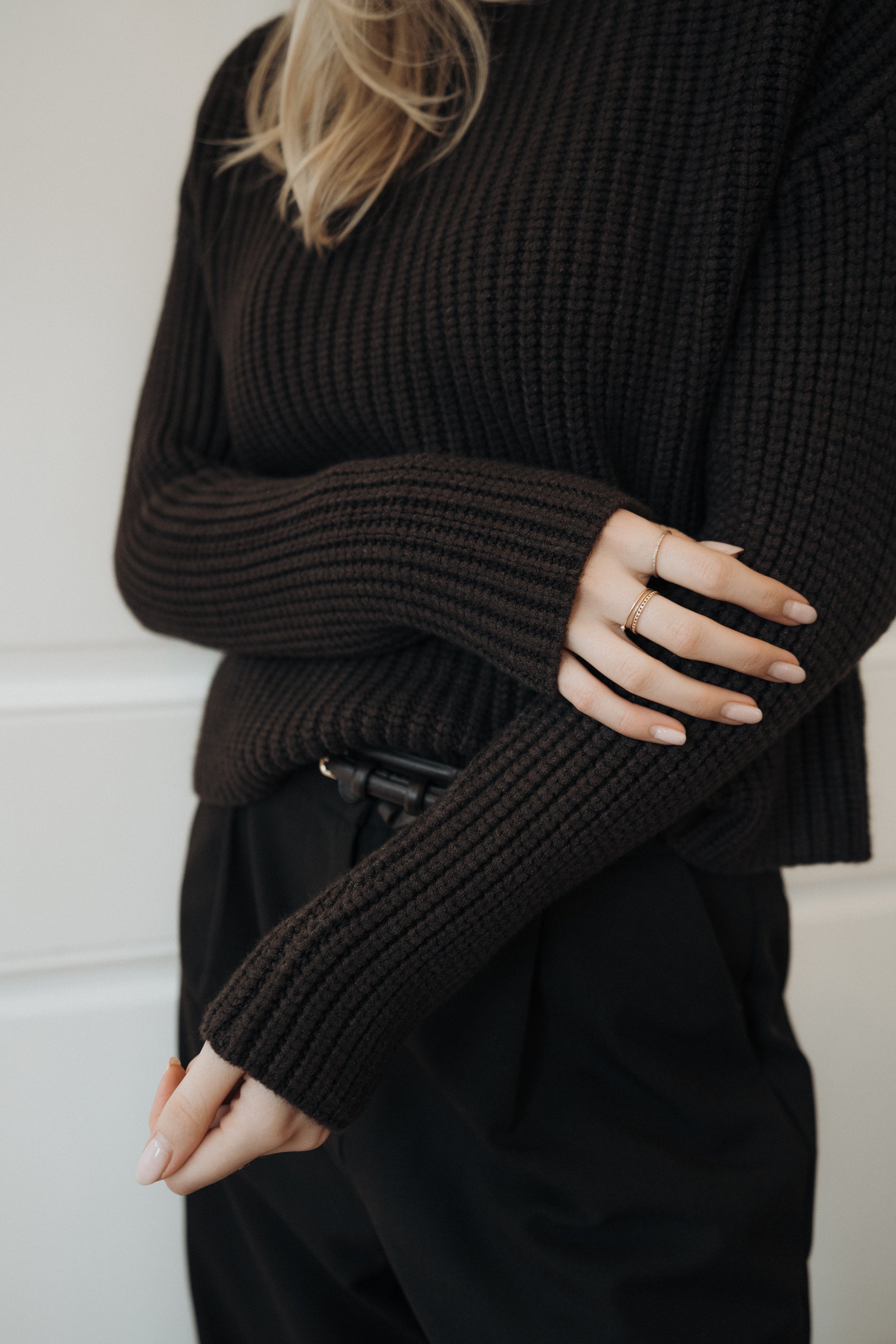 Grobstrickpullover „ElliDLL“ chocolate