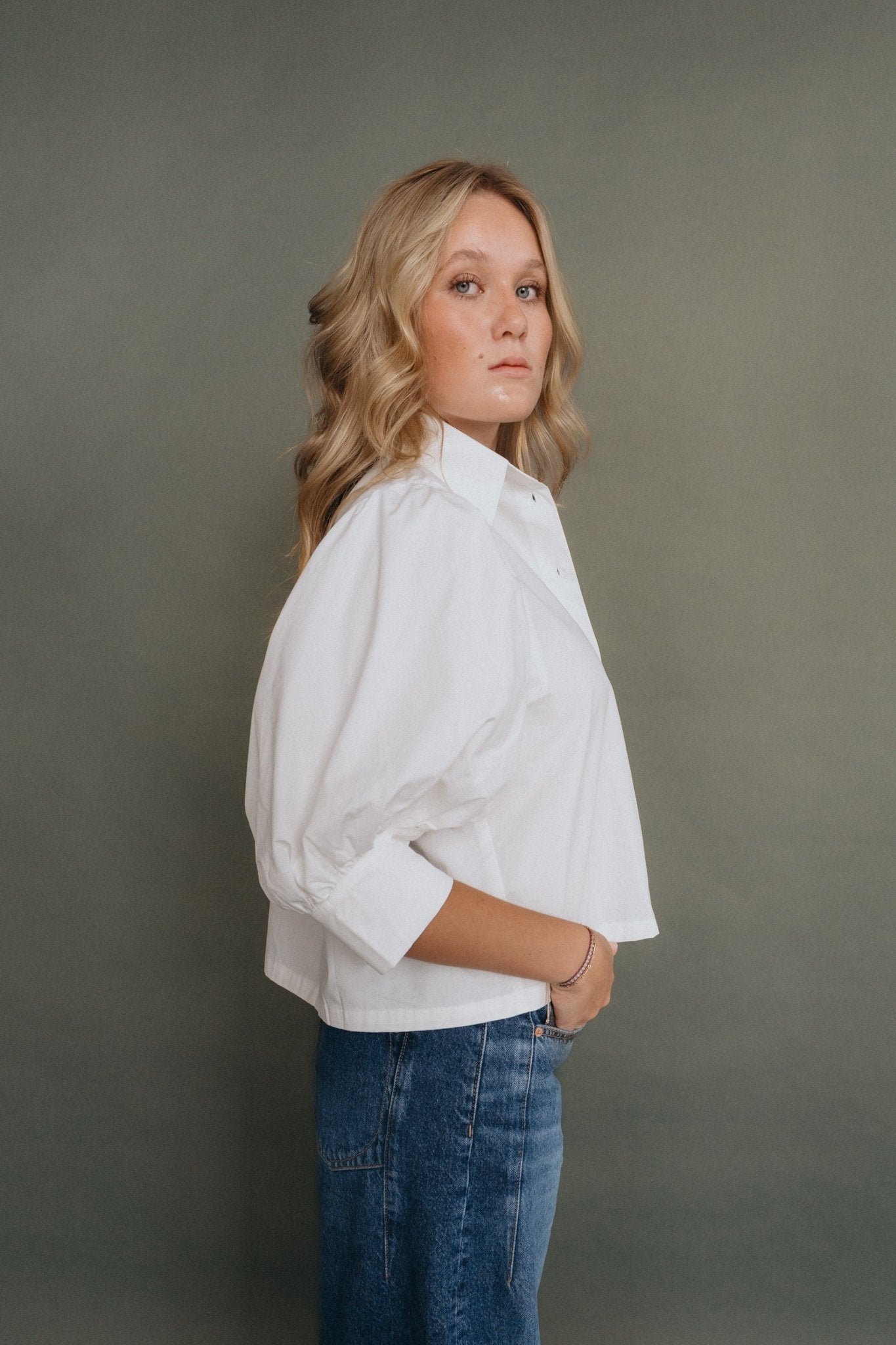 Puffbluse "LarellDLL" white - Dein Lieblingsladen Concept