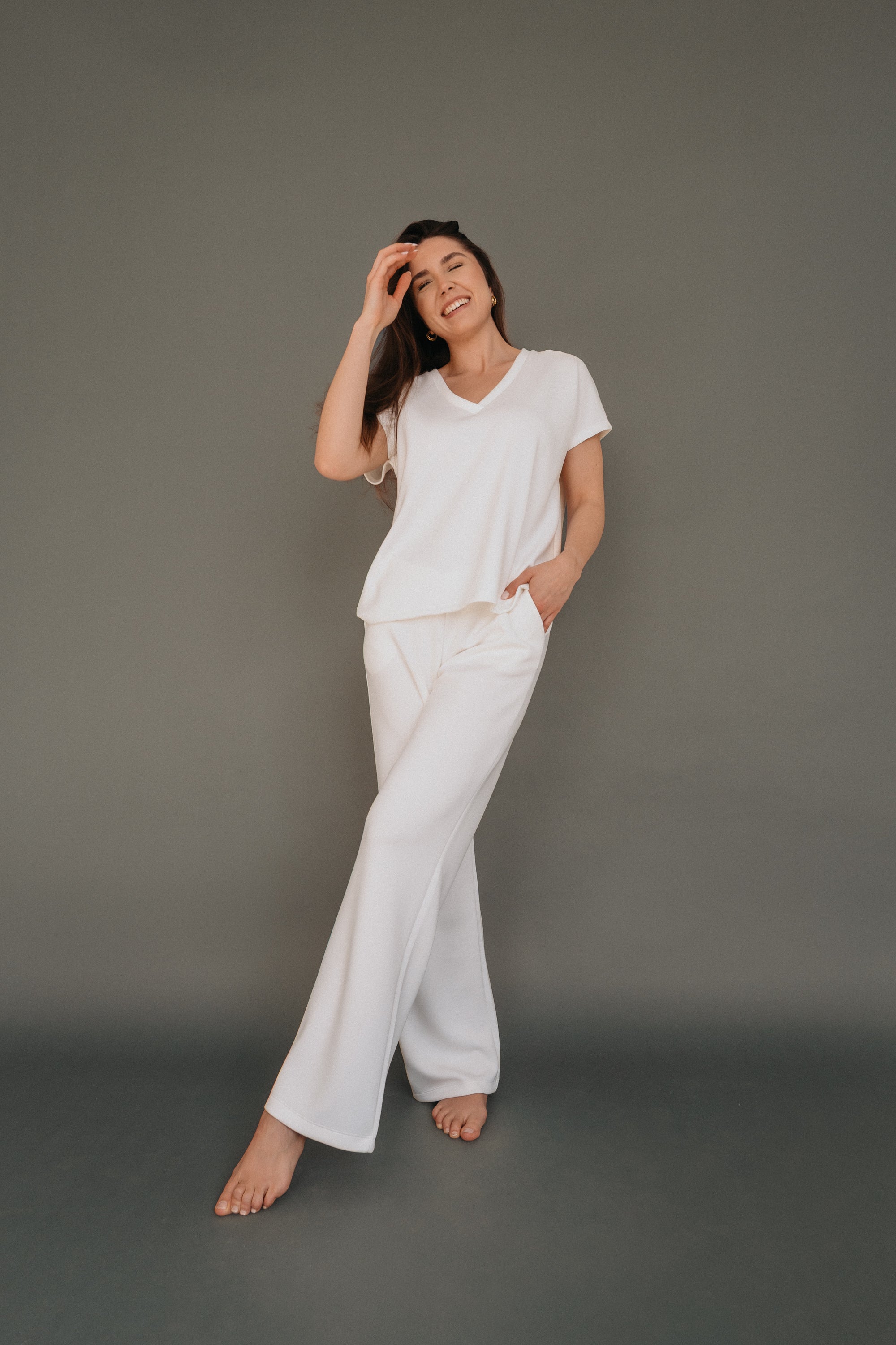 Modalhose "LiviaDLL" offwhite