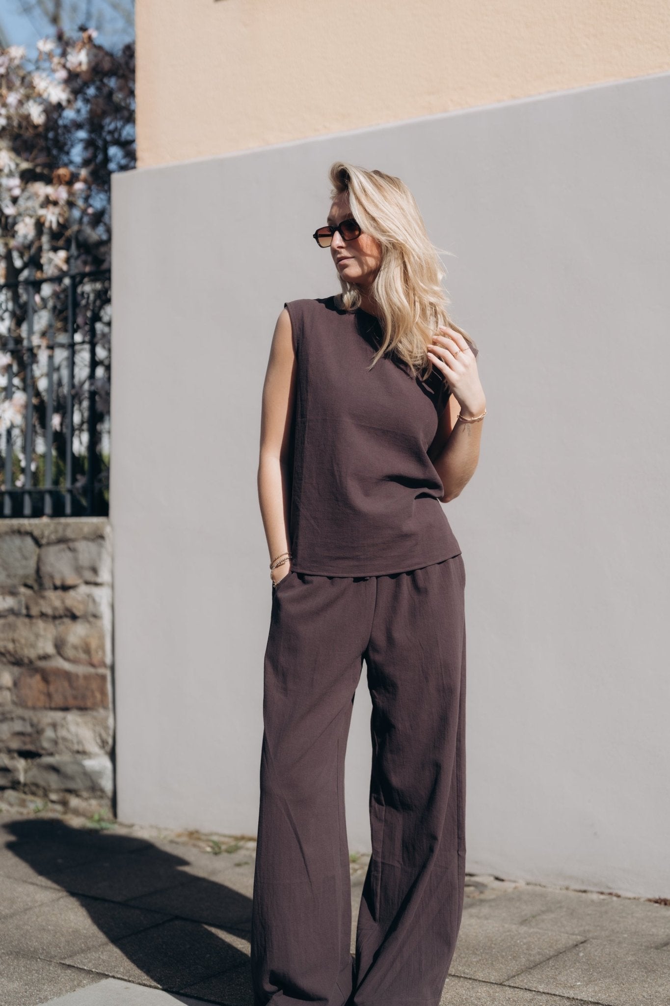 Shirt "PeggyDLL" brown aubergine - Dein Lieblingsladen Concept