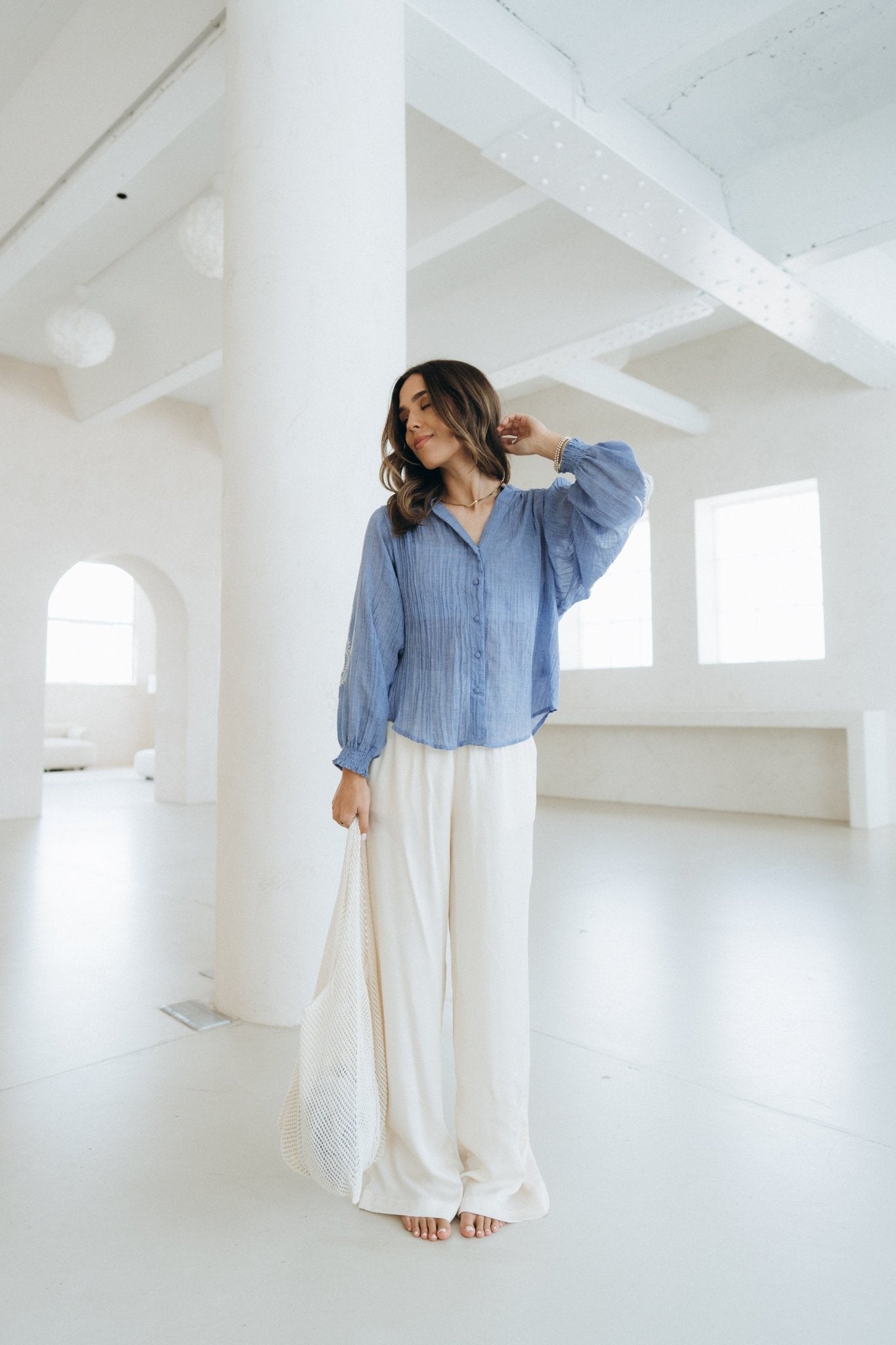 Satinhose "ValinaDLL" soft sand - Dein Lieblingsladen Concept