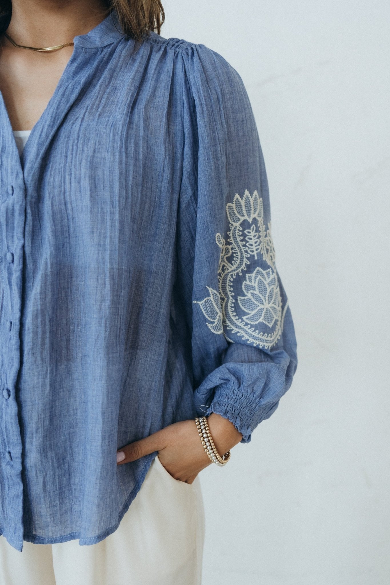 Bluse "NolaDLL" blue - Dein Lieblingsladen Concept