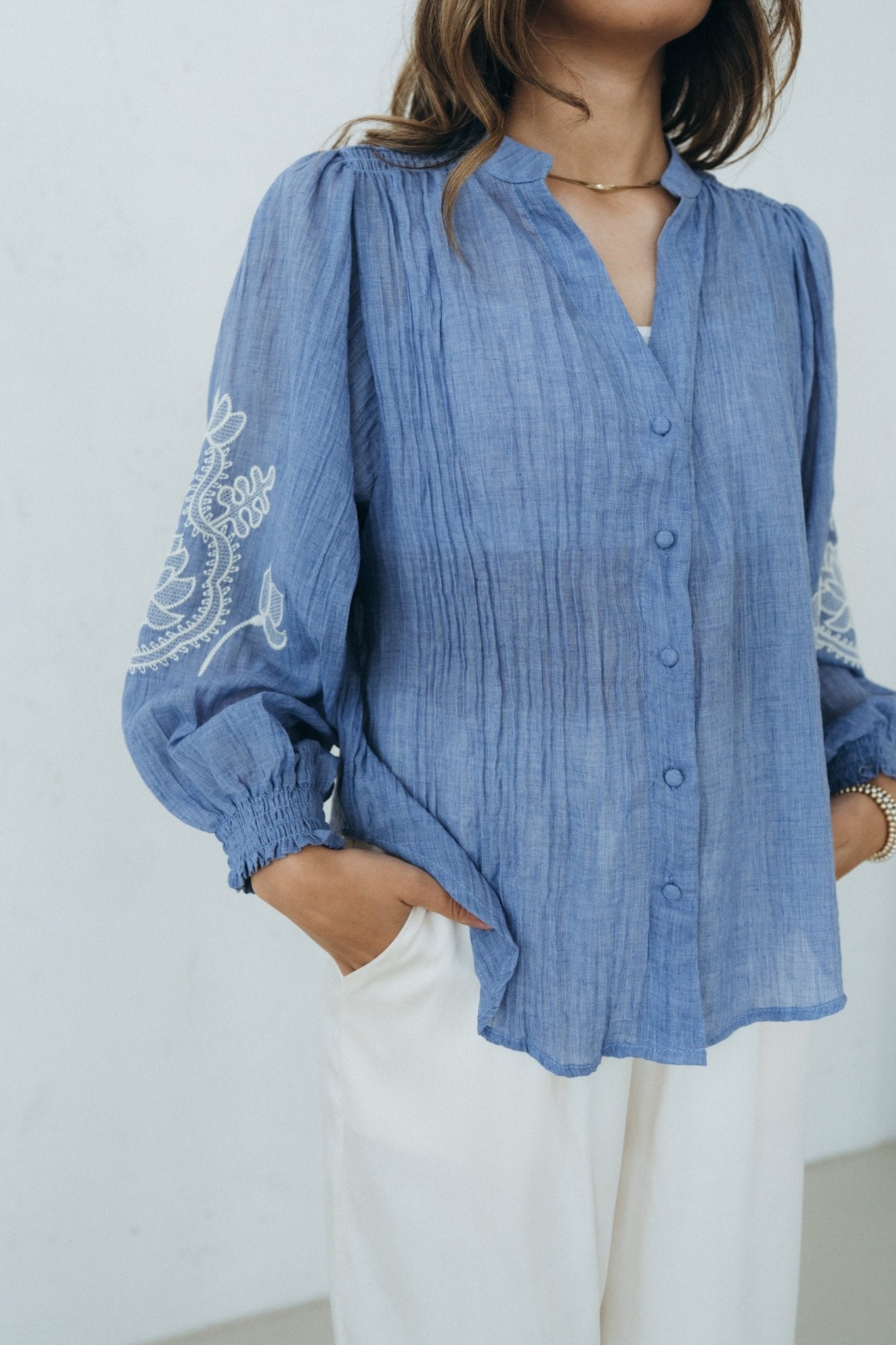 Bluse "NolaDLL" blue - Dein Lieblingsladen Concept
