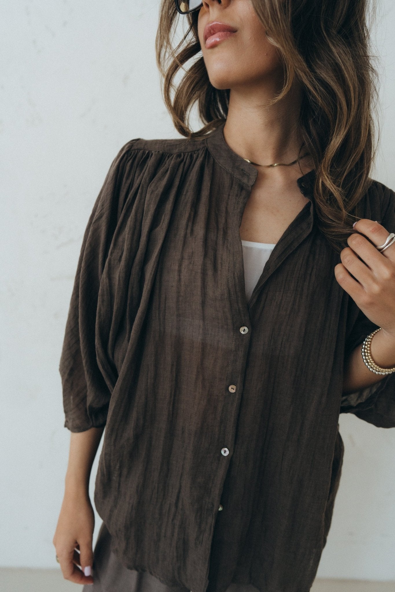 Bluse "VeloraDLL" brown - Dein Lieblingsladen Concept