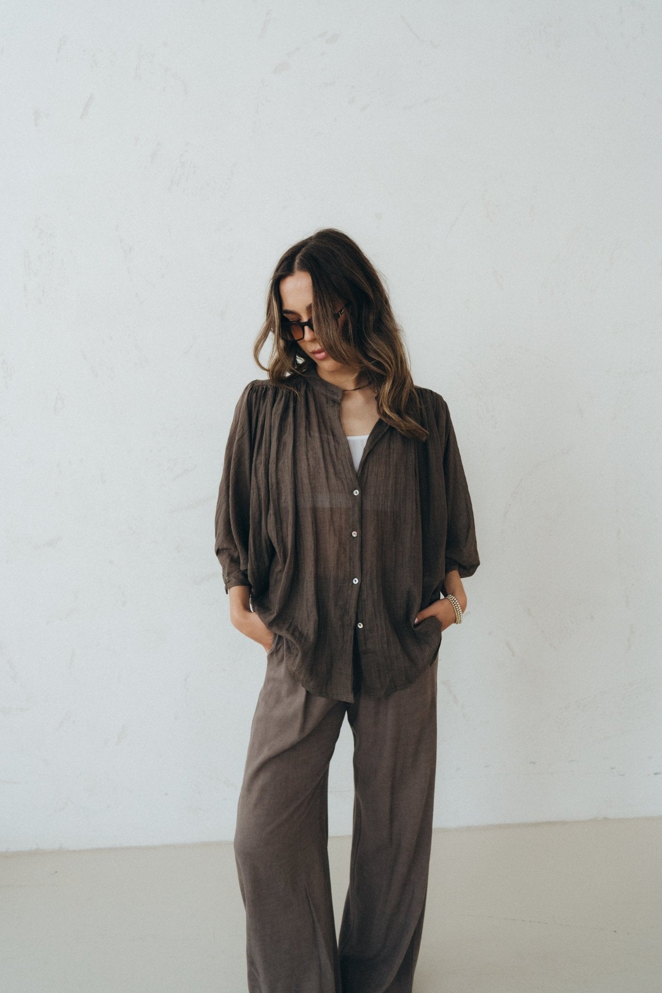 Bluse "VeloraDLL" brown - Dein Lieblingsladen Concept