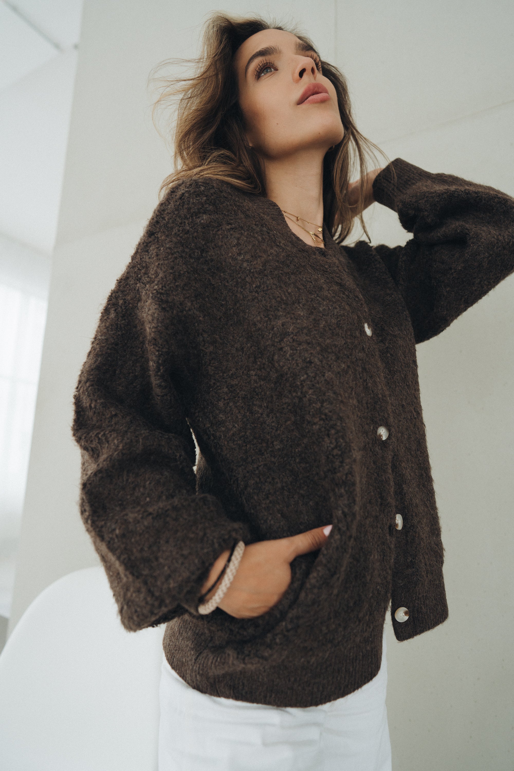 Teddyjacke „FenyaDLL“ dark brown