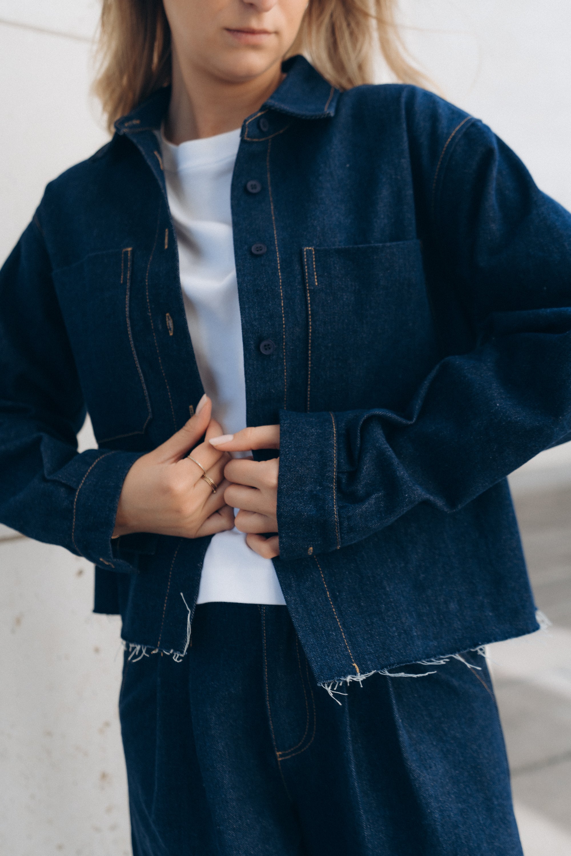 Jeanshemd "NaviaDLL" dark jeansblue