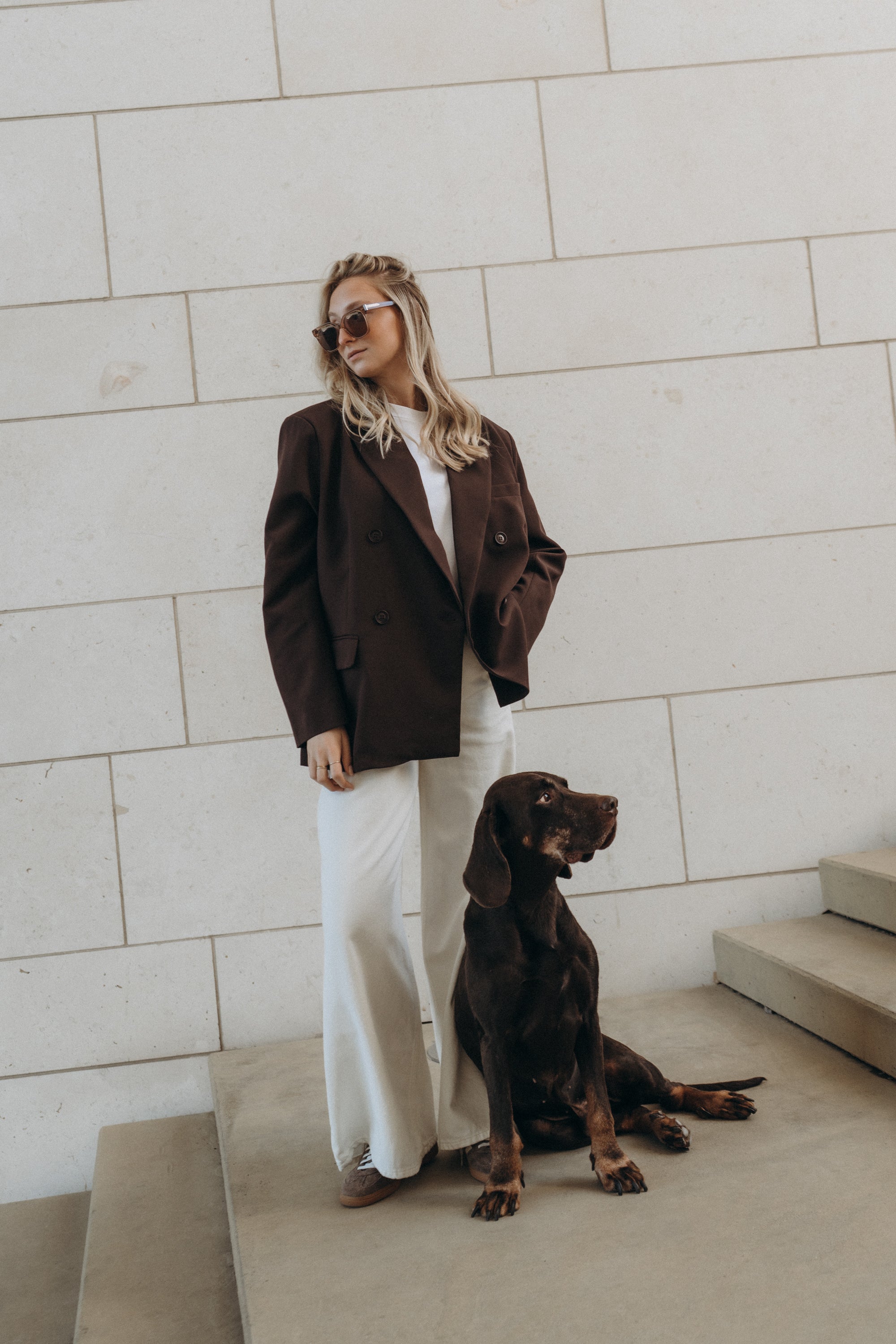 Oversized Blazer "NevaDLL" dark brown