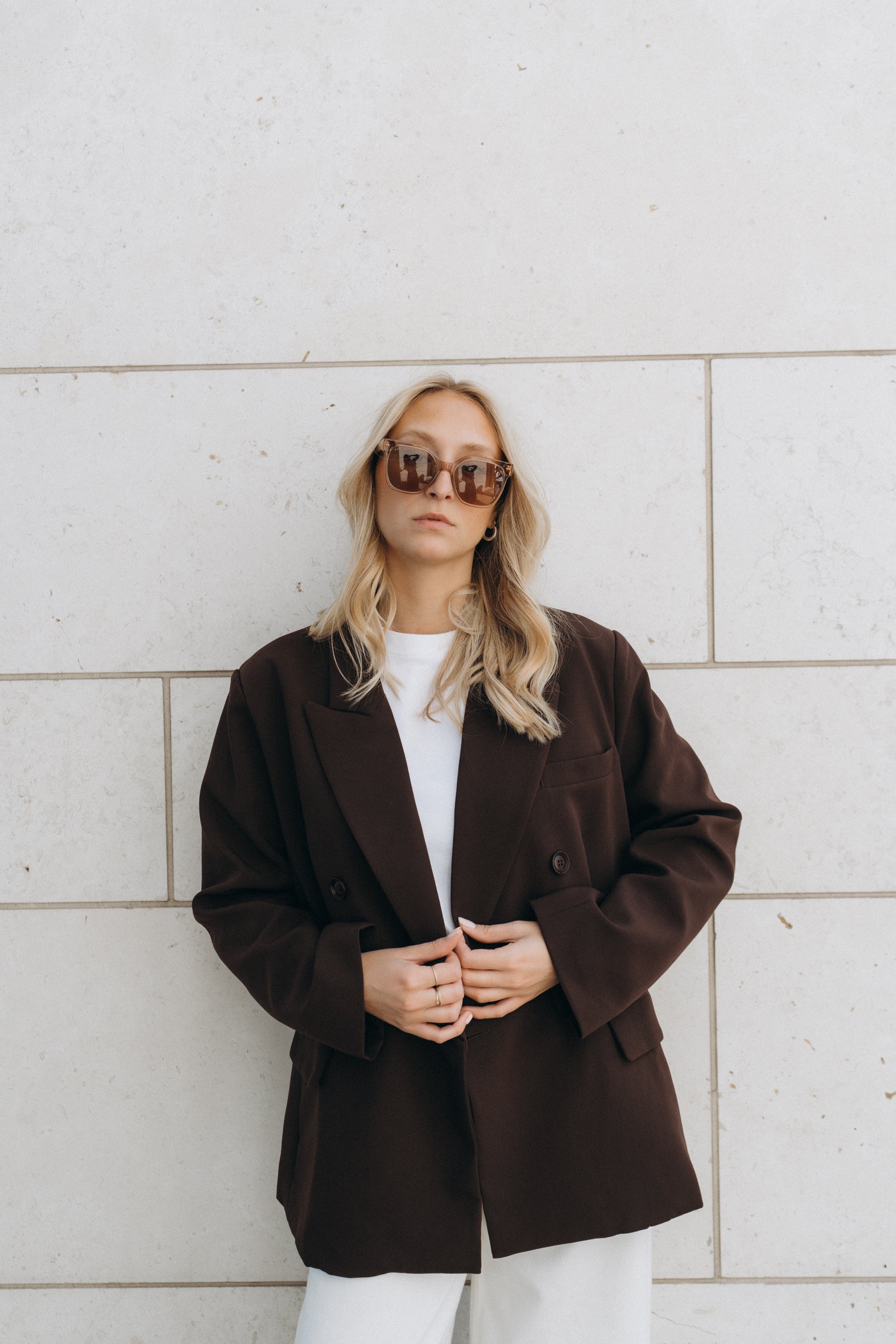 Oversized Blazer "NevaDLL" dark brown