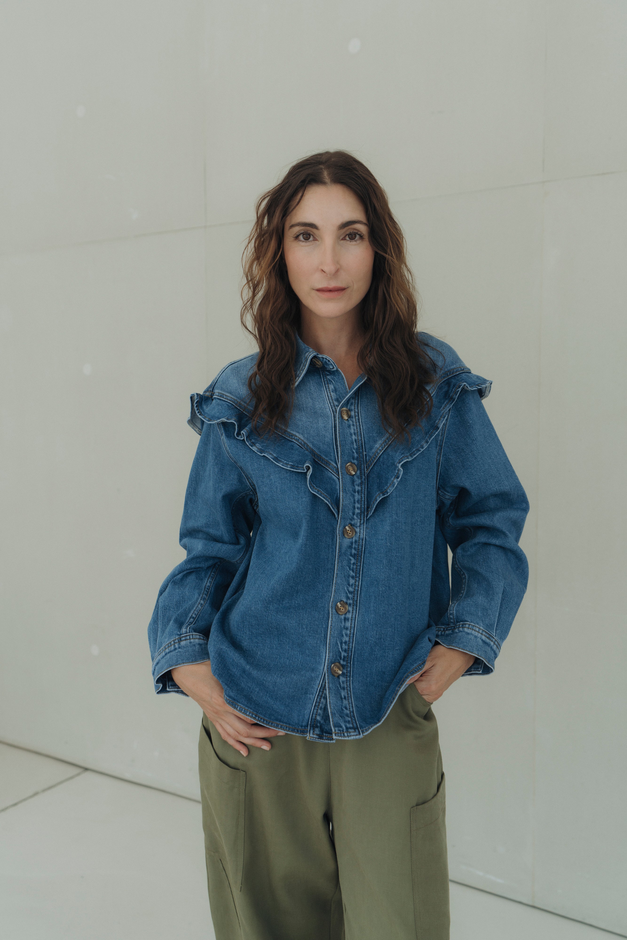 Jeansbluse "MejaDLL" medium blue