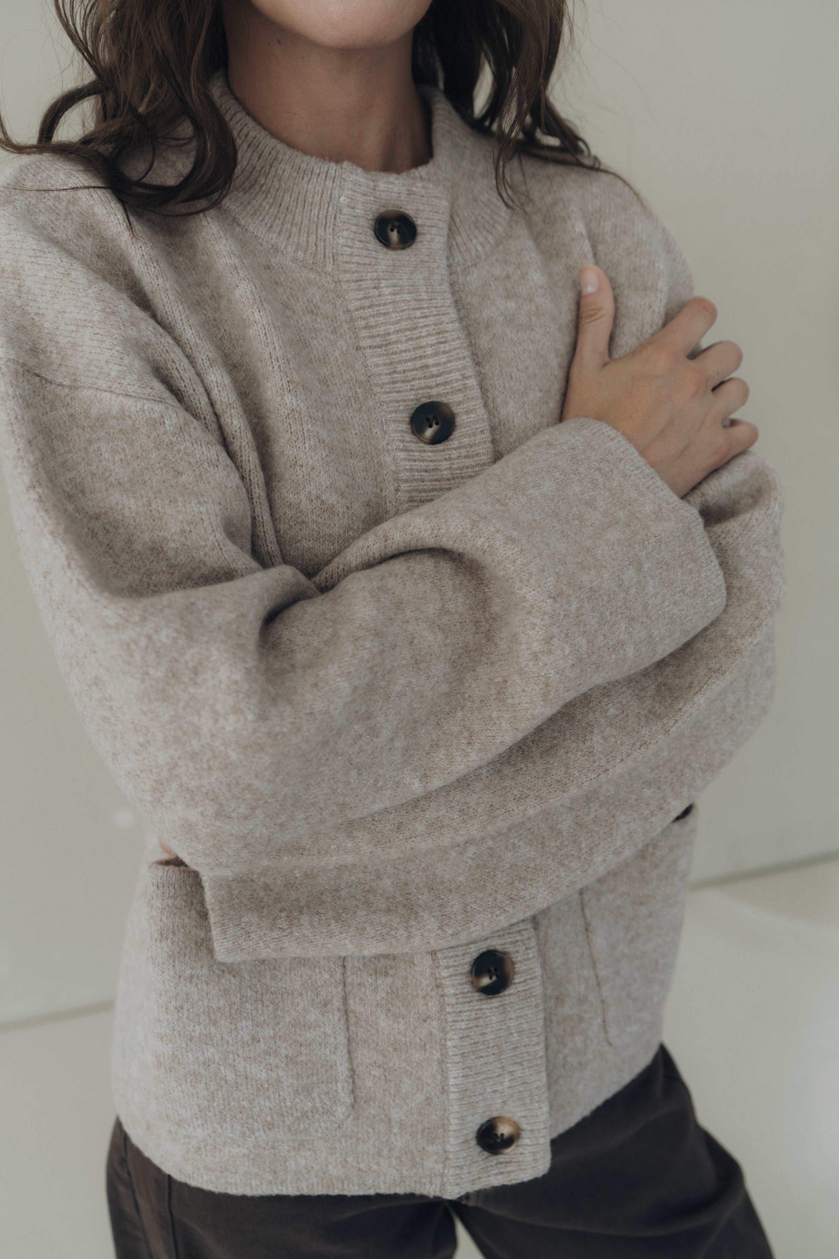 Strickjacke "MarisaDLL" light taupe