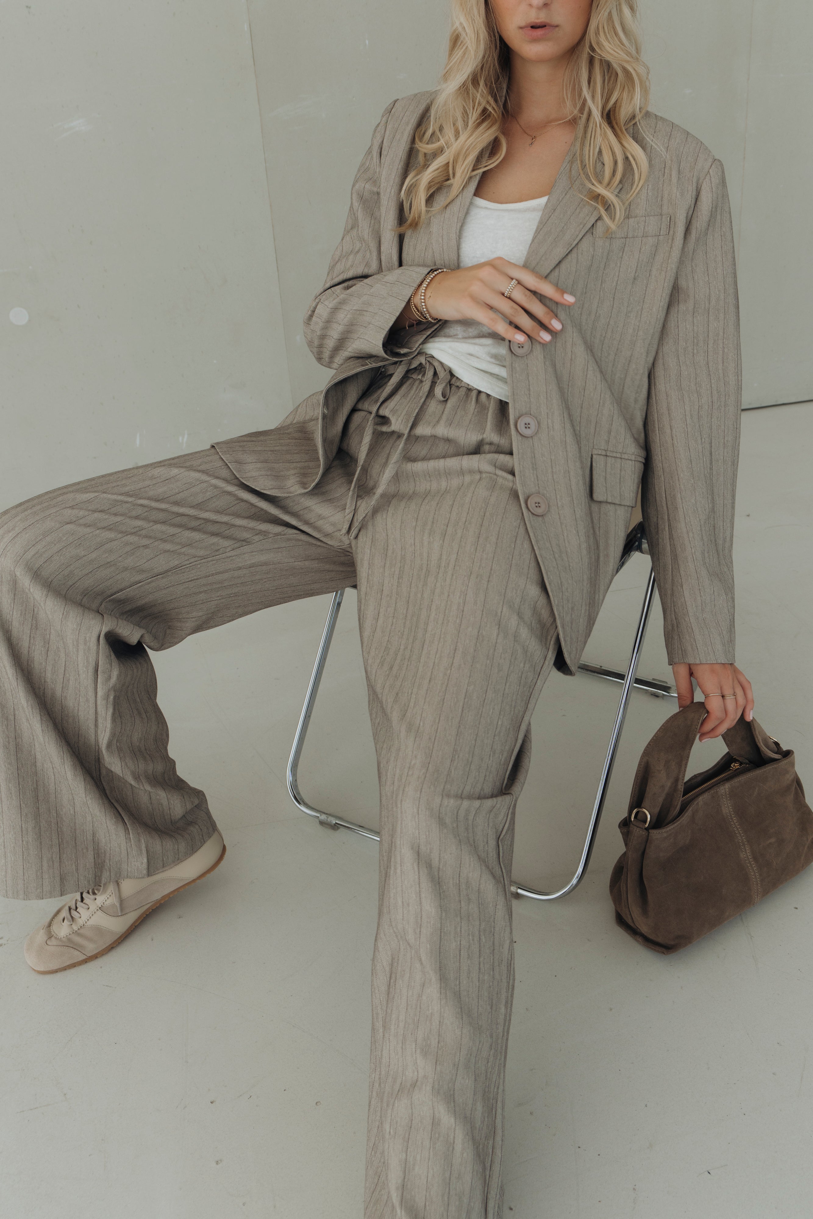 Blazer Nadelstreifen "MabelDLL" dark beige