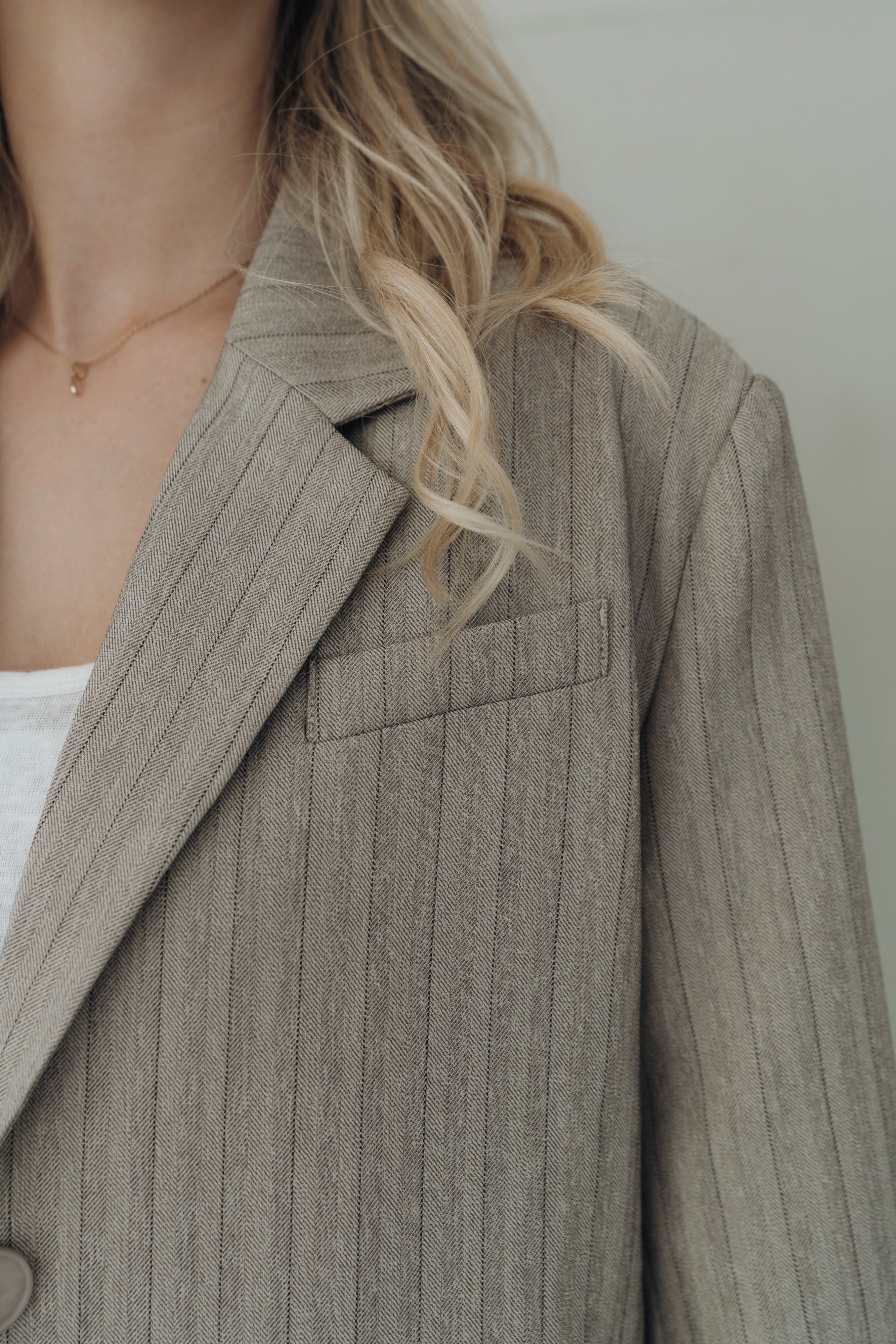 Blazer Nadelstreifen "MabelDLL" dark beige