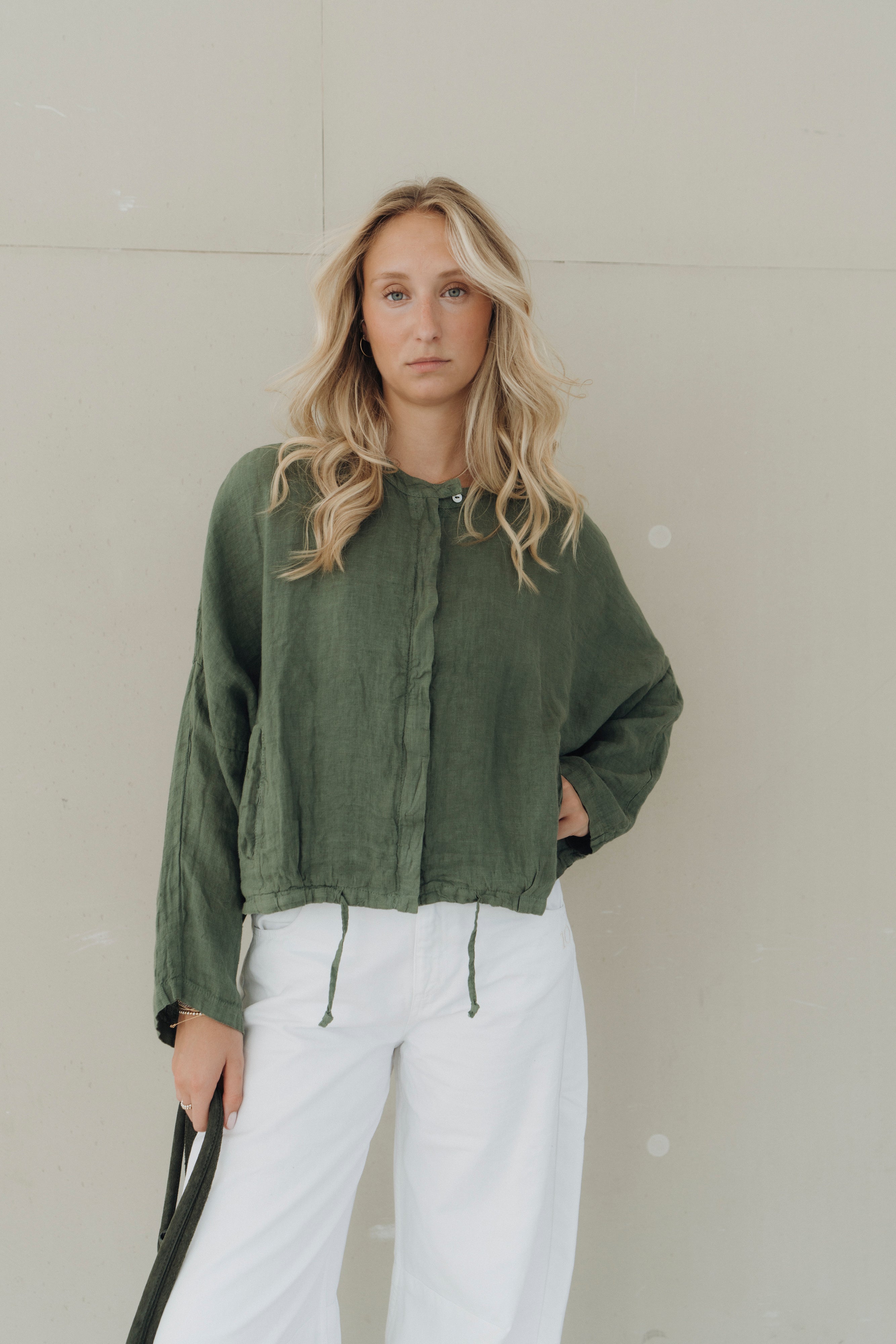 Leinenjacke "MoaDLL" khaki