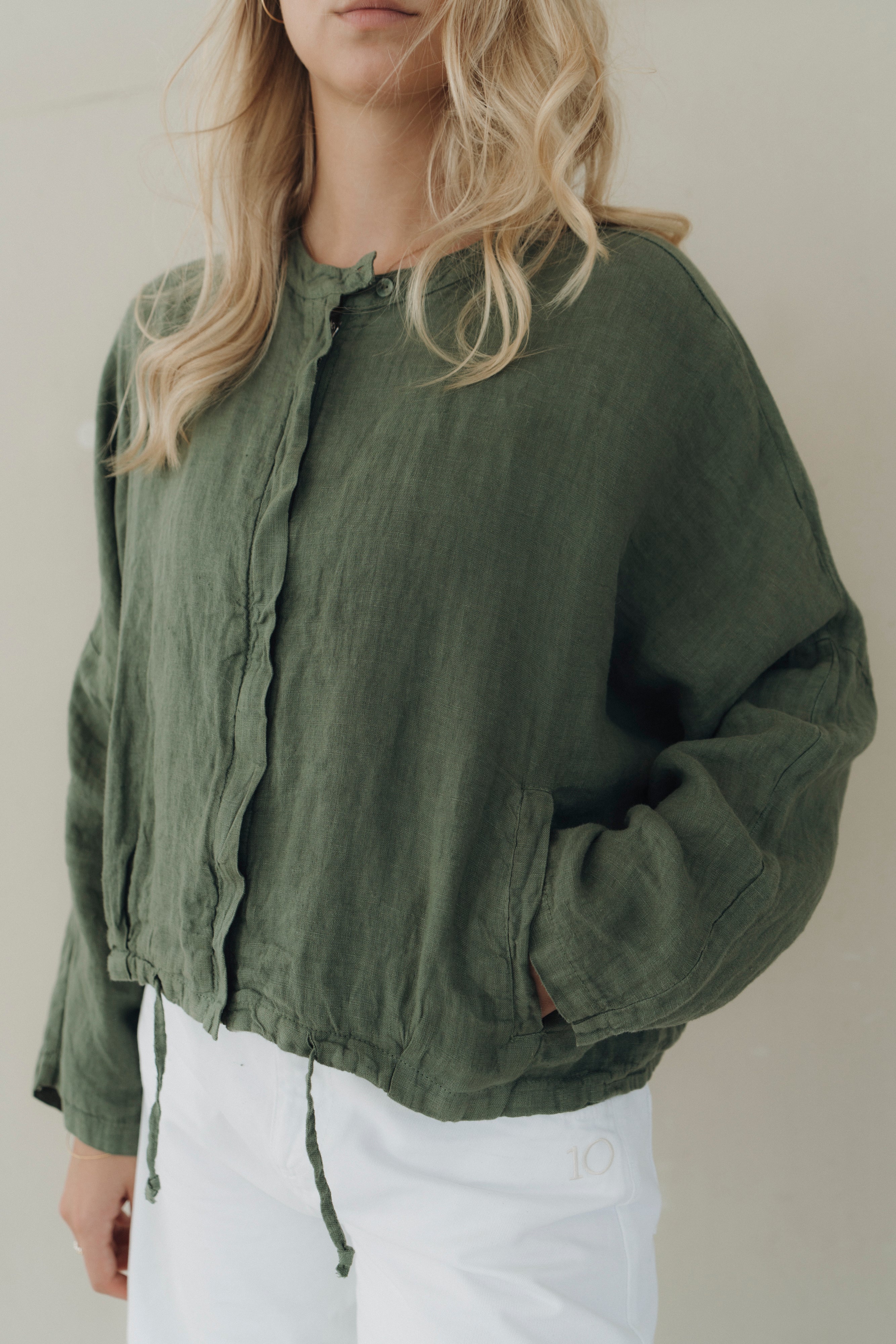 Leinenjacke "MoaDLL" khaki