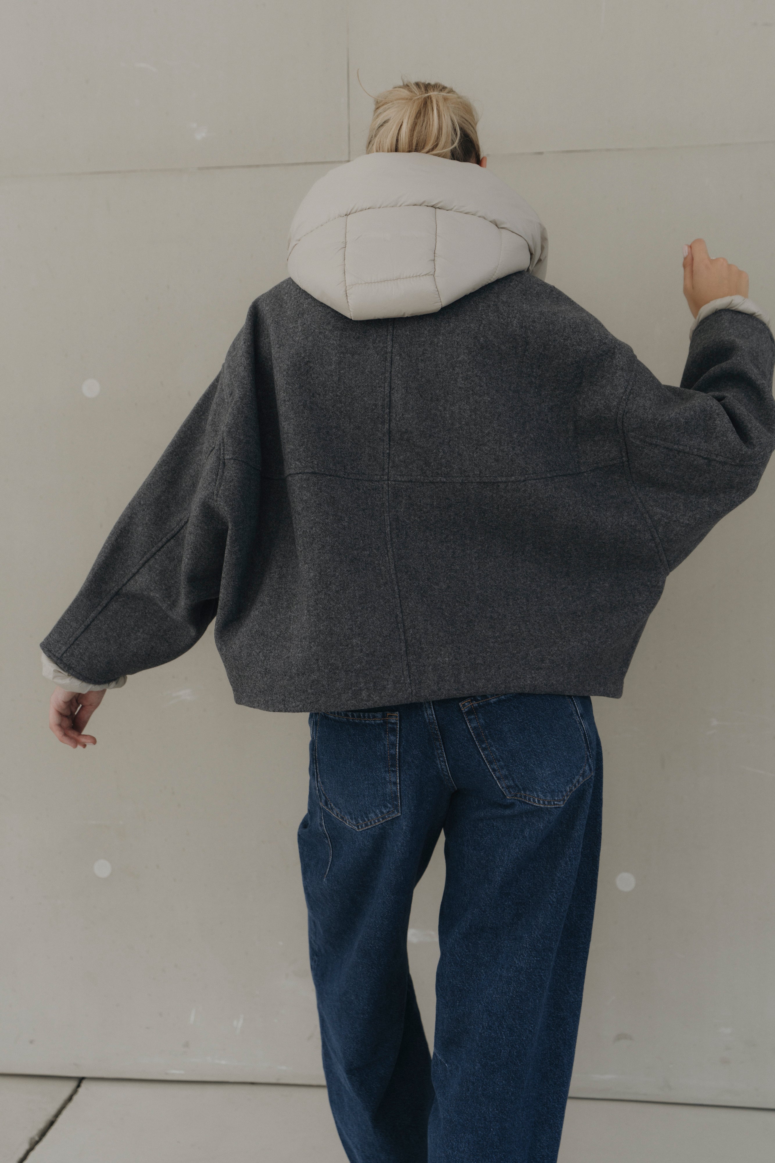 Jacke mit Pufferdetails "MalieDLL" dark grey/light grey