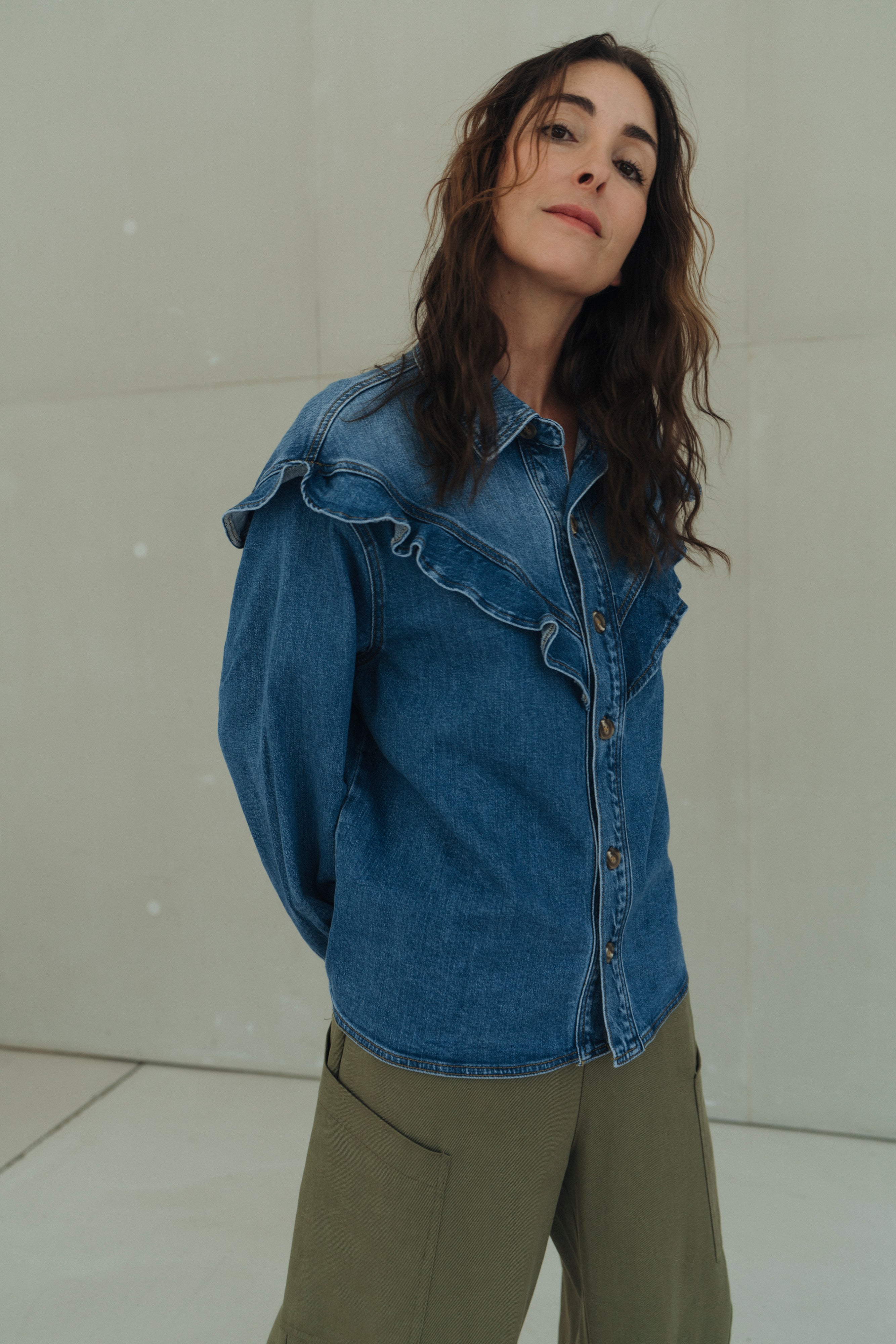 Jeansbluse "MejaDLL" medium blue