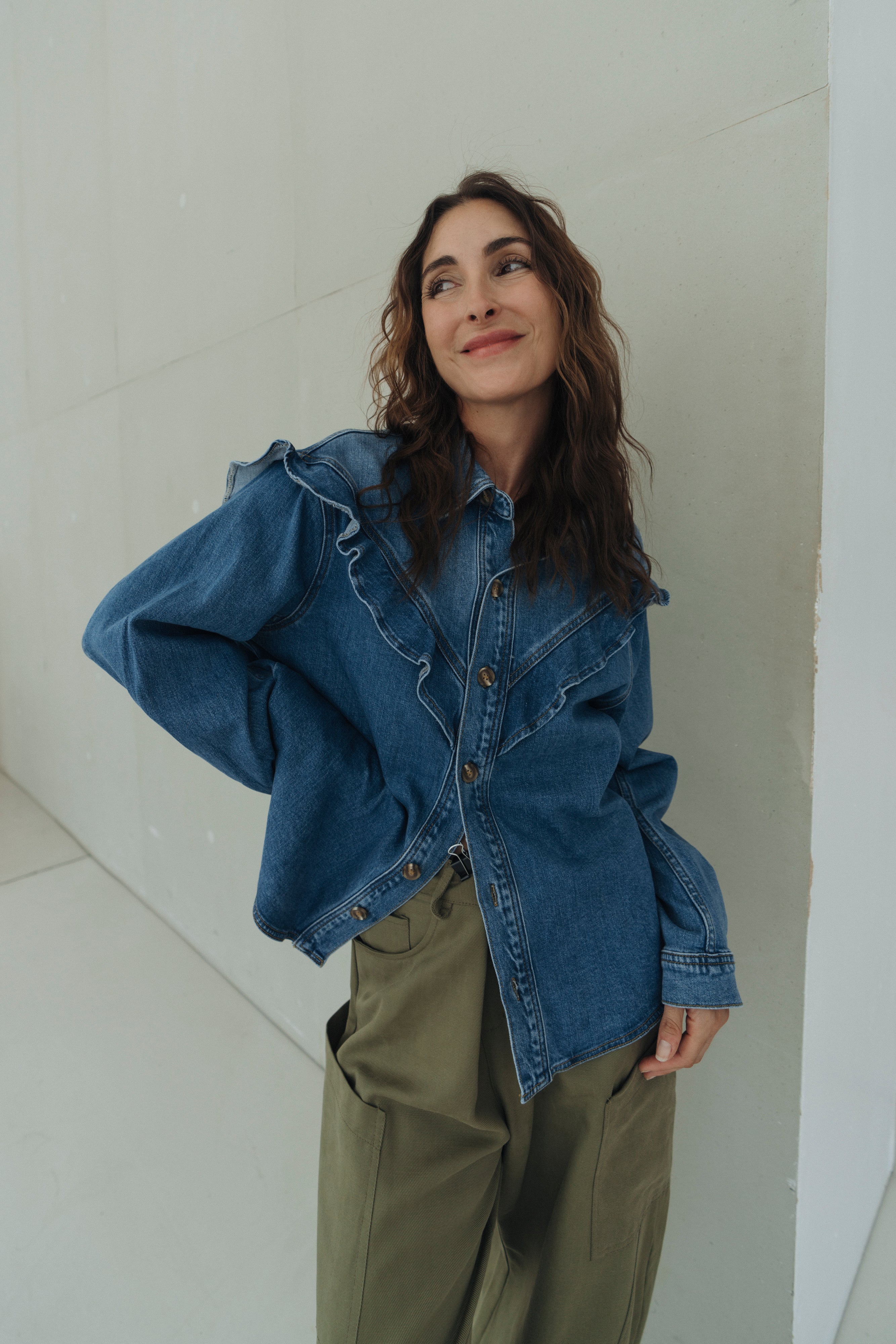 Jeansbluse "MejaDLL" medium blue