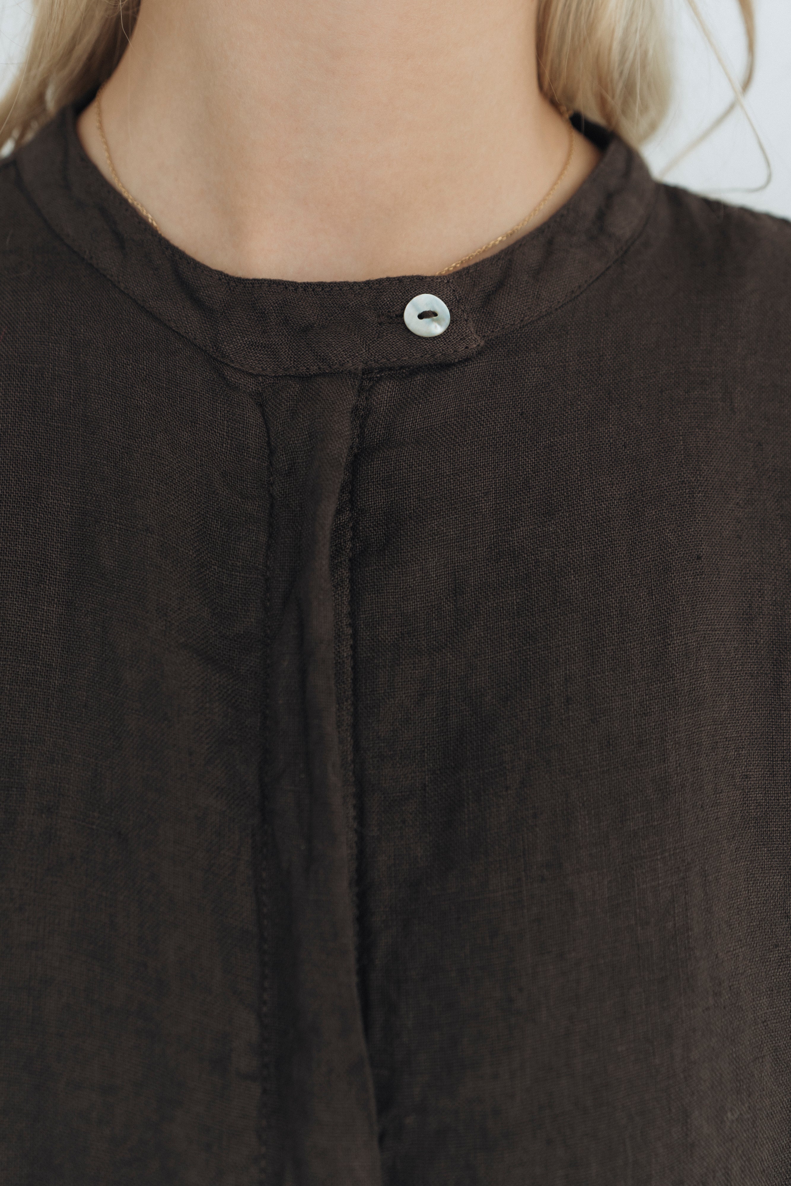Leinenjacke "MoaDLL" dark brown