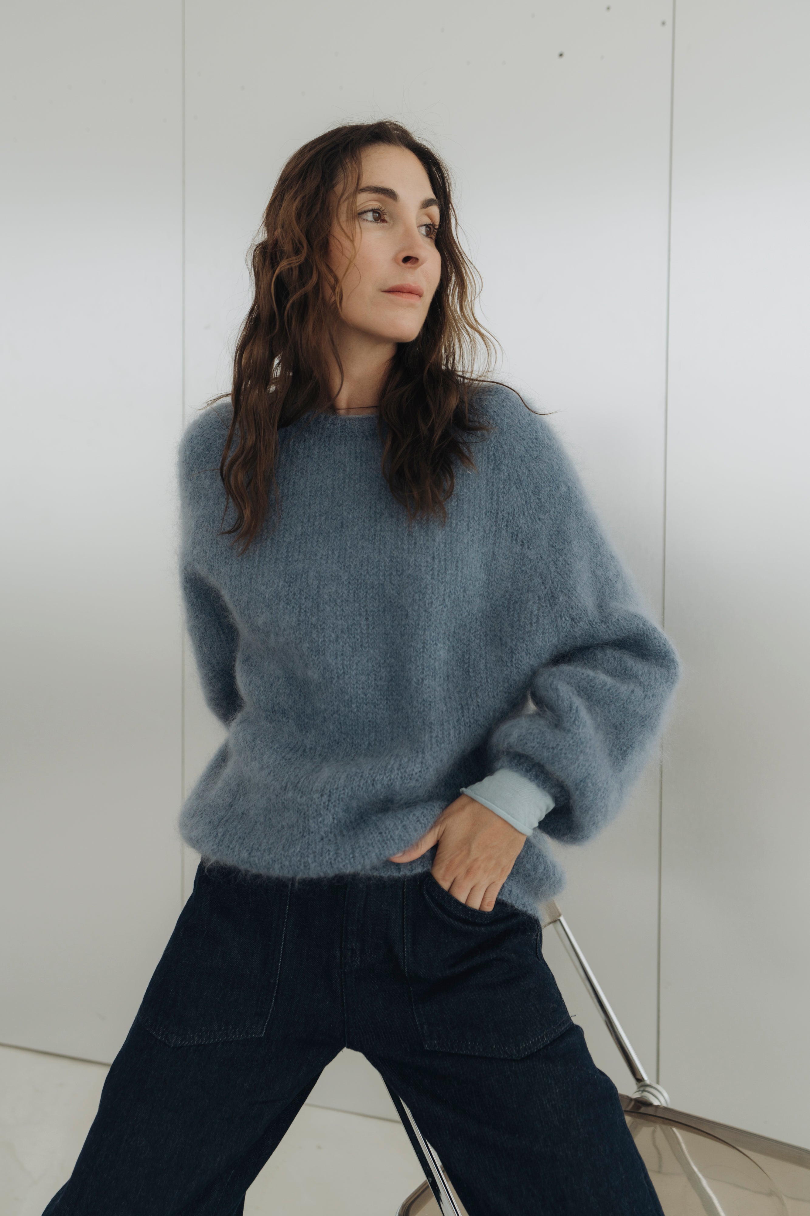 Strickpullover "SavinaDLL" petrolblue