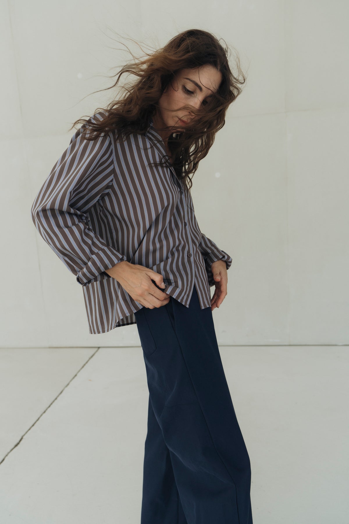 Bluse "MaxineDLL" brown/blue