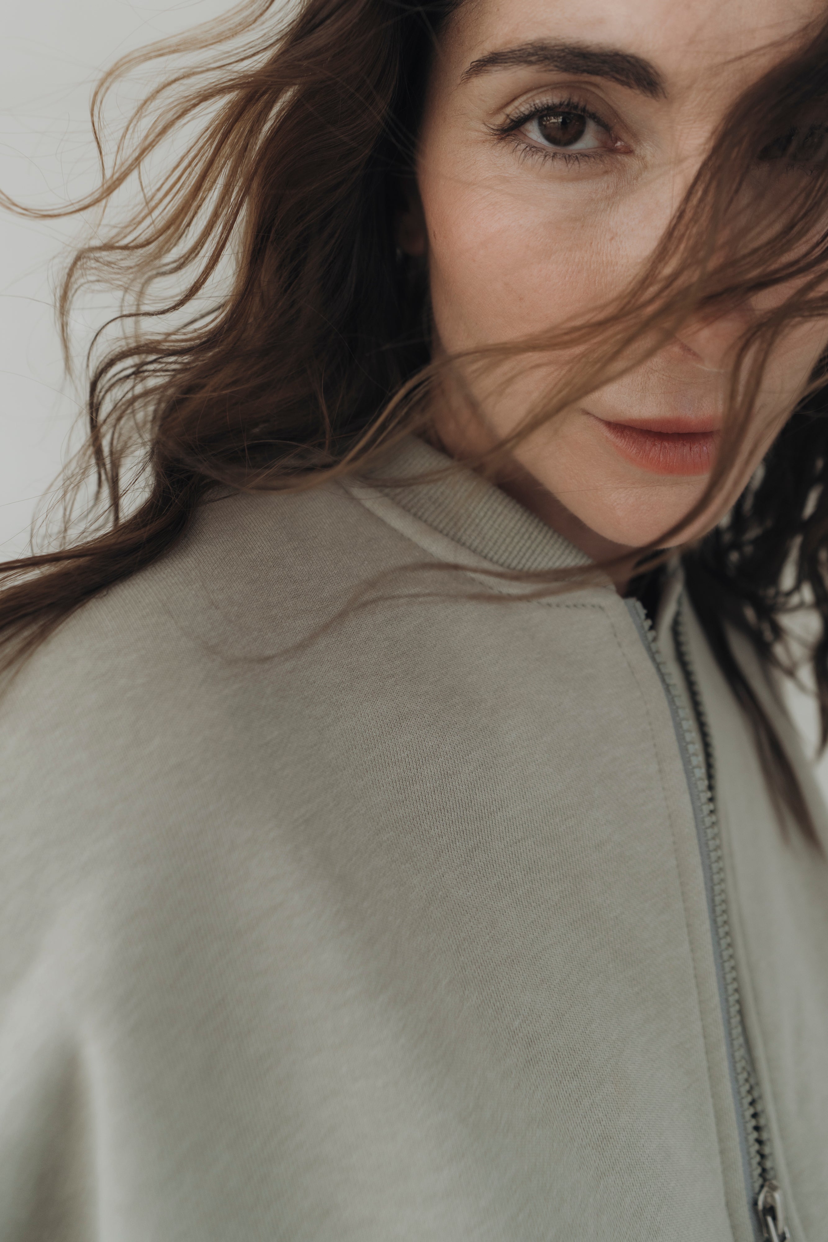Sweat-Bomberjacke "MathildaDLL" light khaki