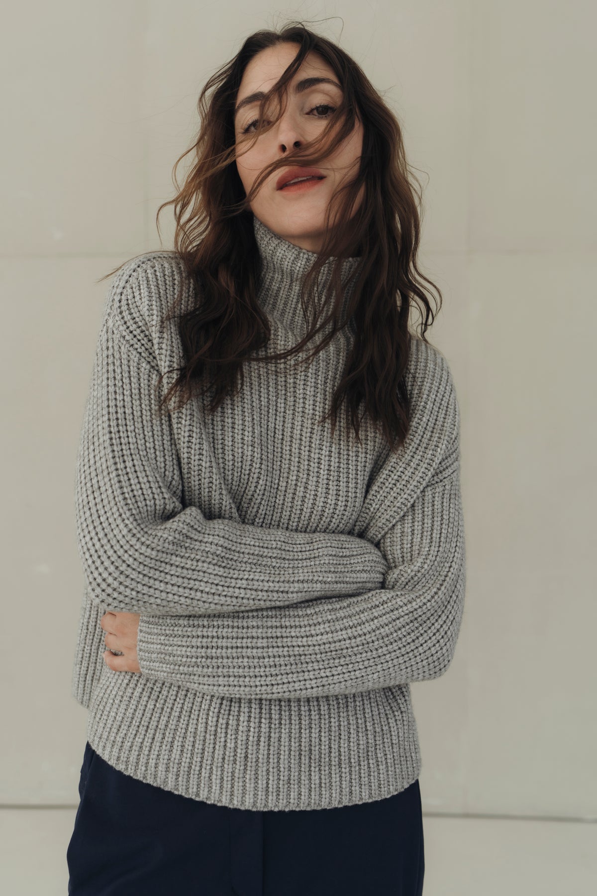 Grobstrickpullover "ElliDLL" taupe grey