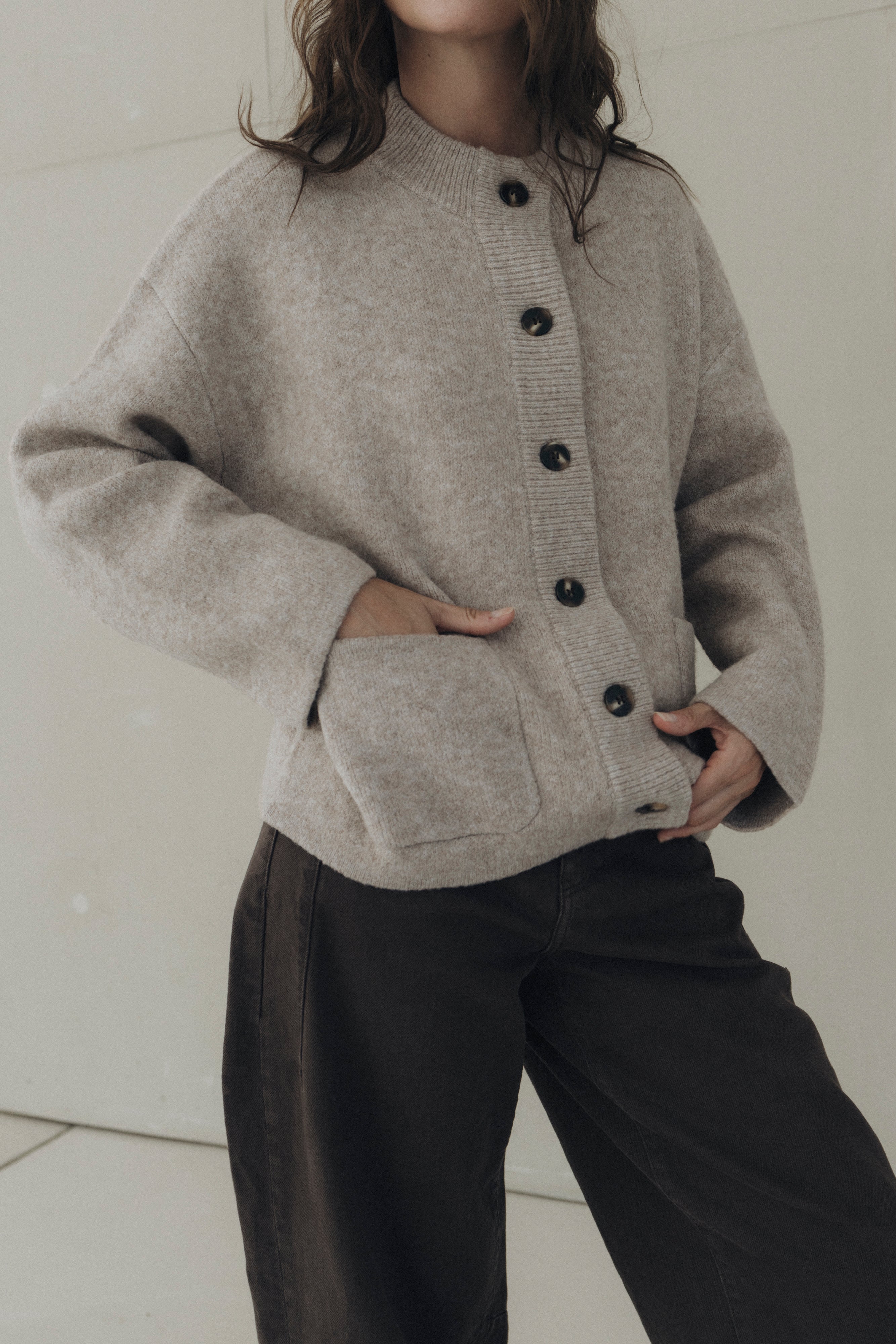 Strickjacke "MarisaDLL" light taupe