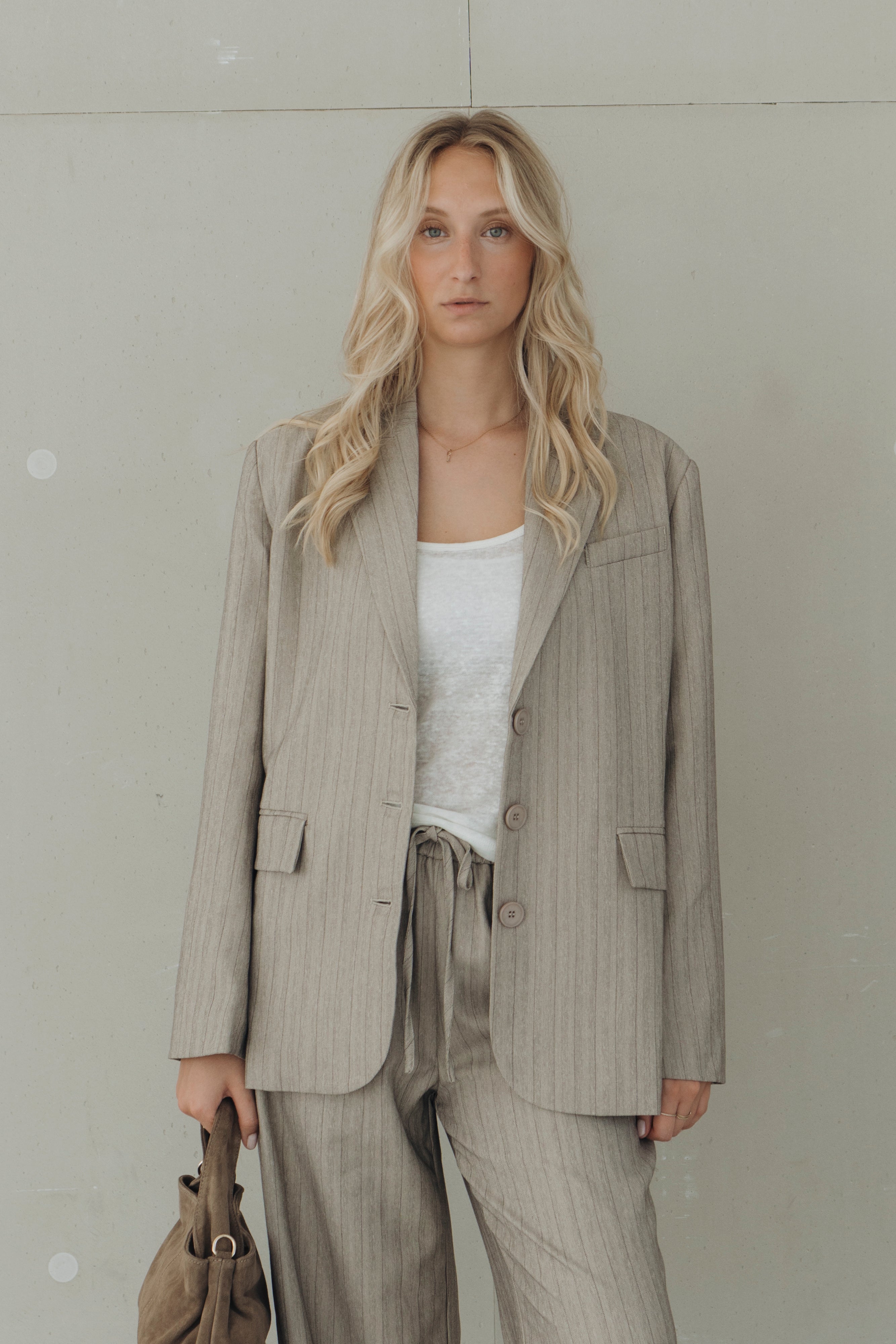 Blazer Nadelstreifen "MabelDLL" dark beige