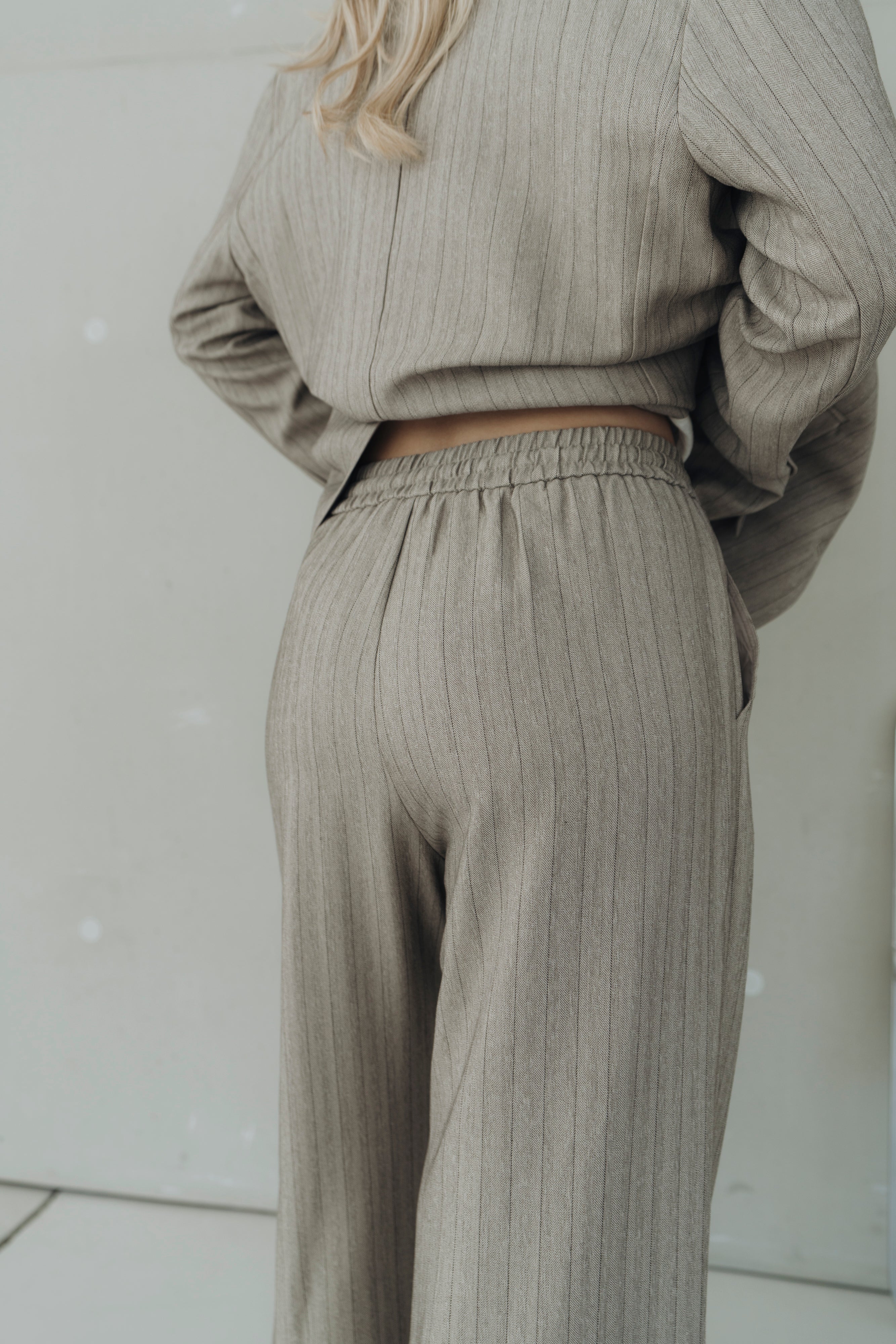 Hose Nadelstreifen "MikaDLL" dark beige