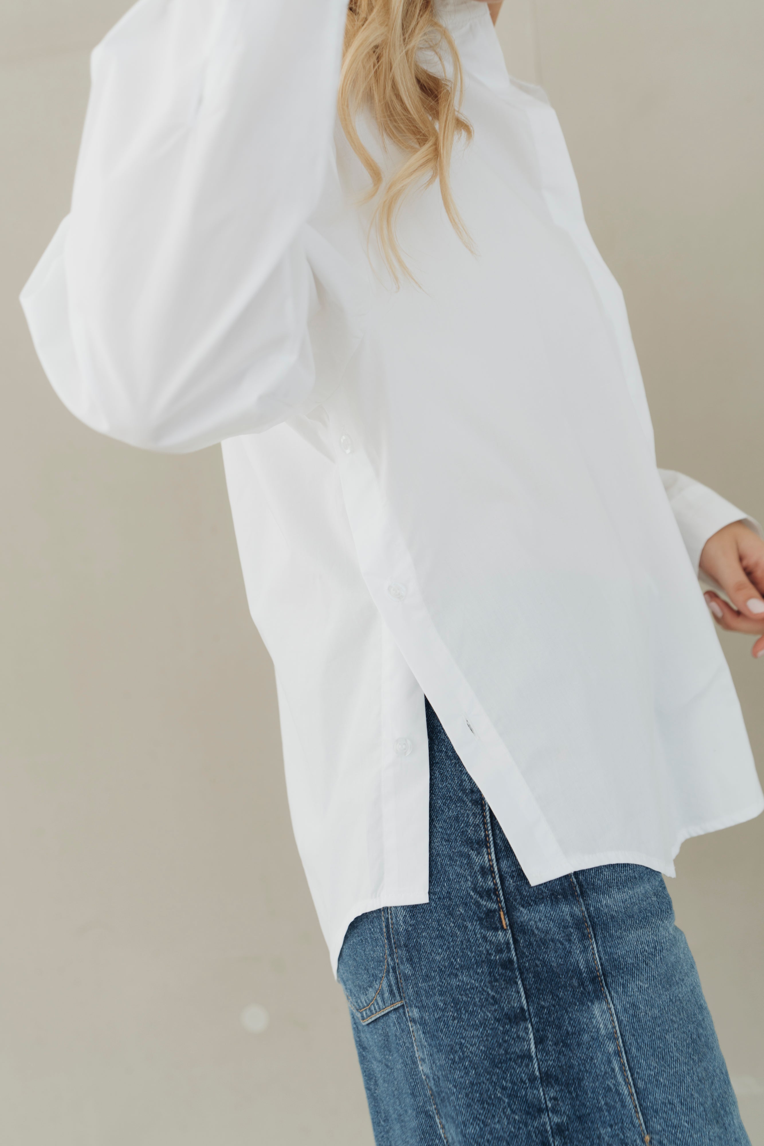 Long Bluse "MenaDLL" white