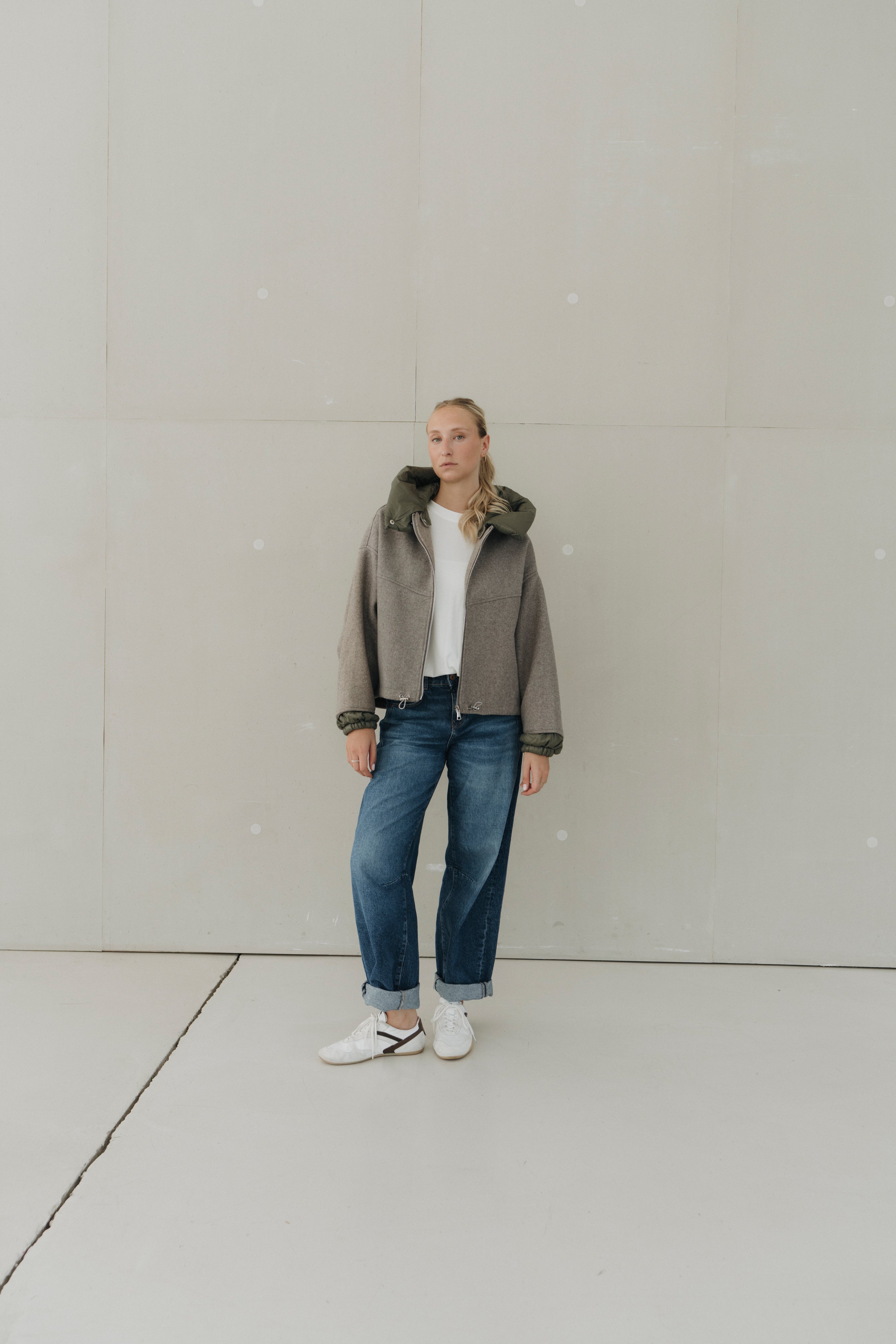 Jacke mit Pufferdetails "MalieDLL" taupe/khaki