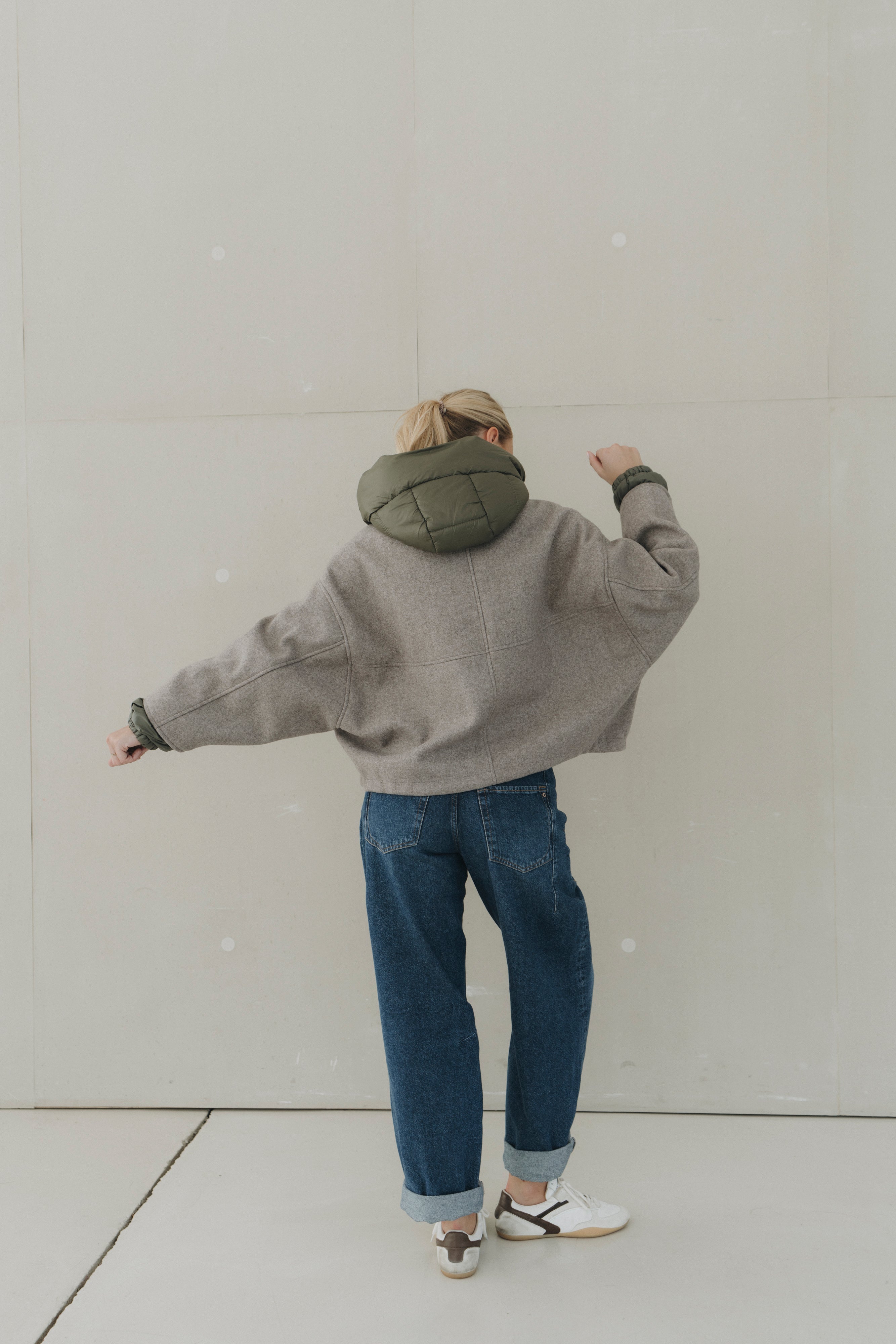 Jacke mit Pufferdetails "MalieDLL" taupe/khaki