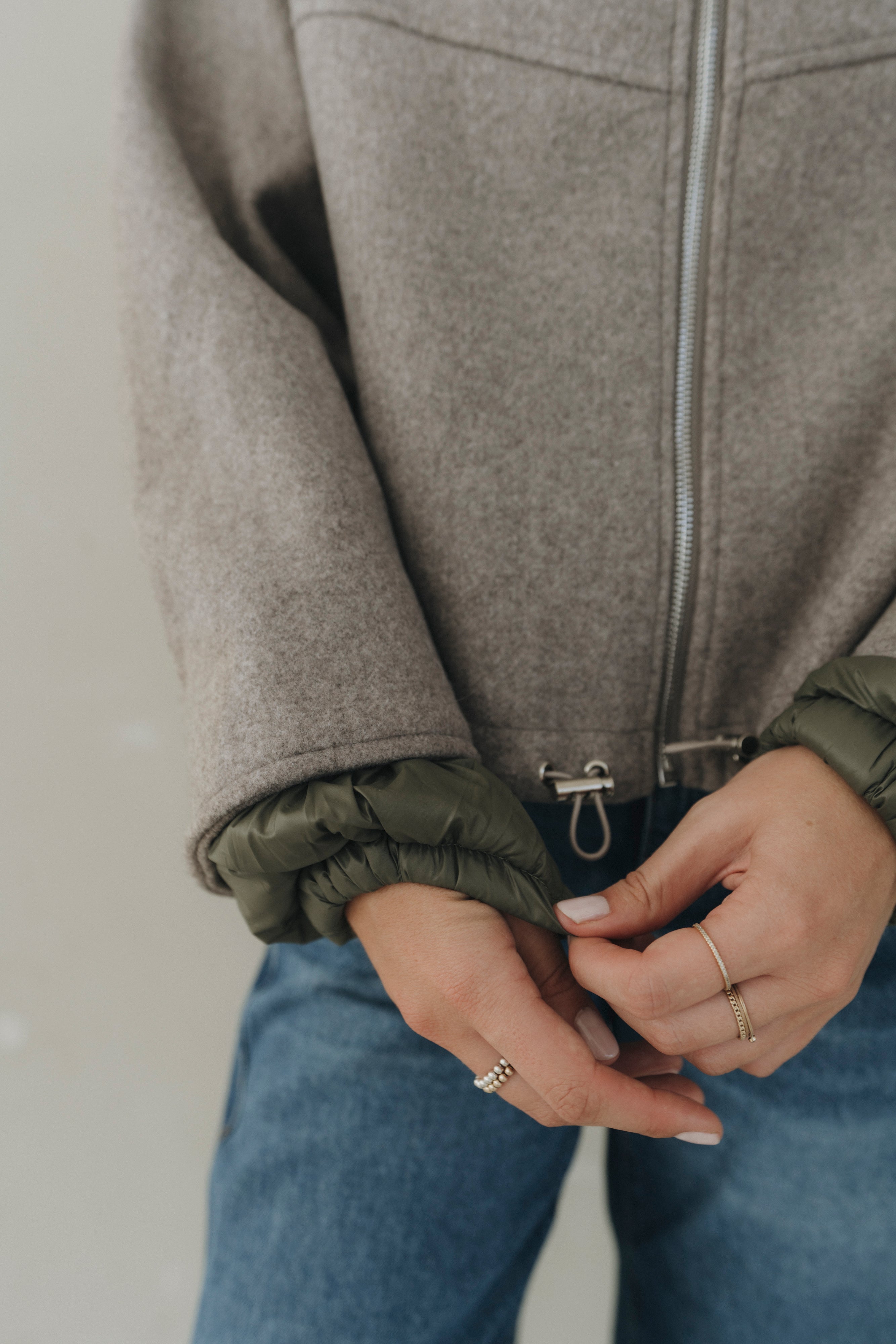Jacke mit Pufferdetails "MalieDLL" taupe/khaki
