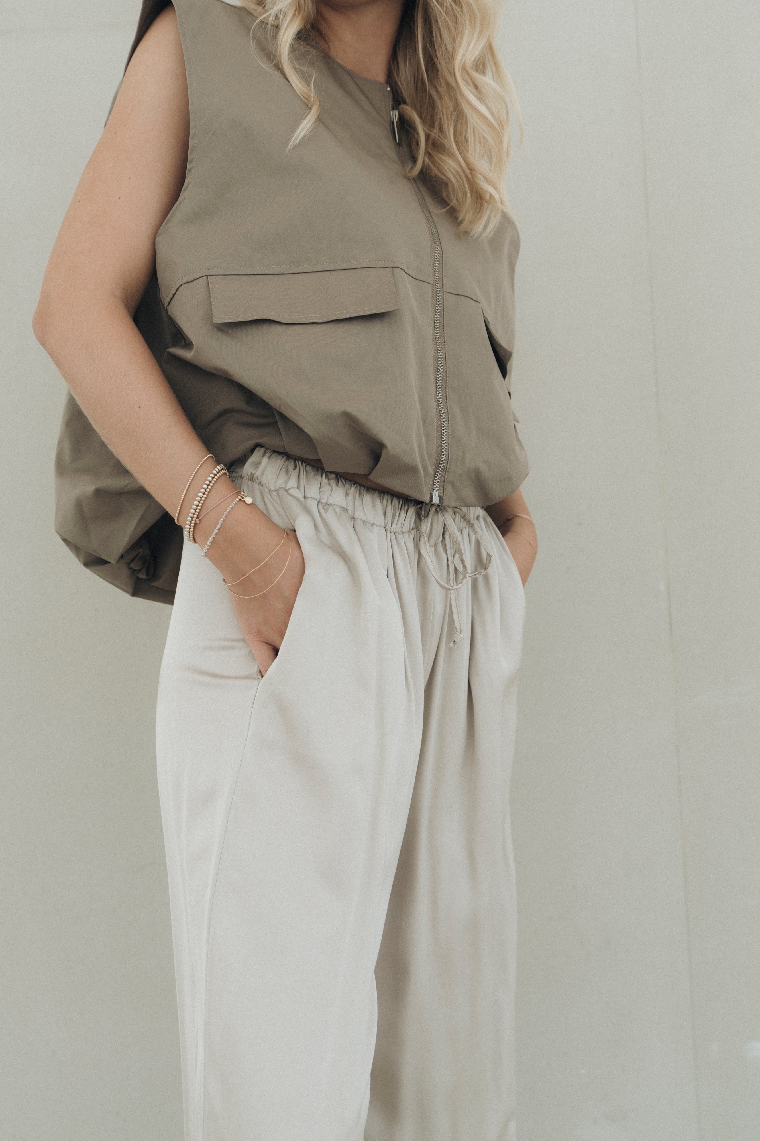 Satin-Pumphose "MalinDLL" champagne
