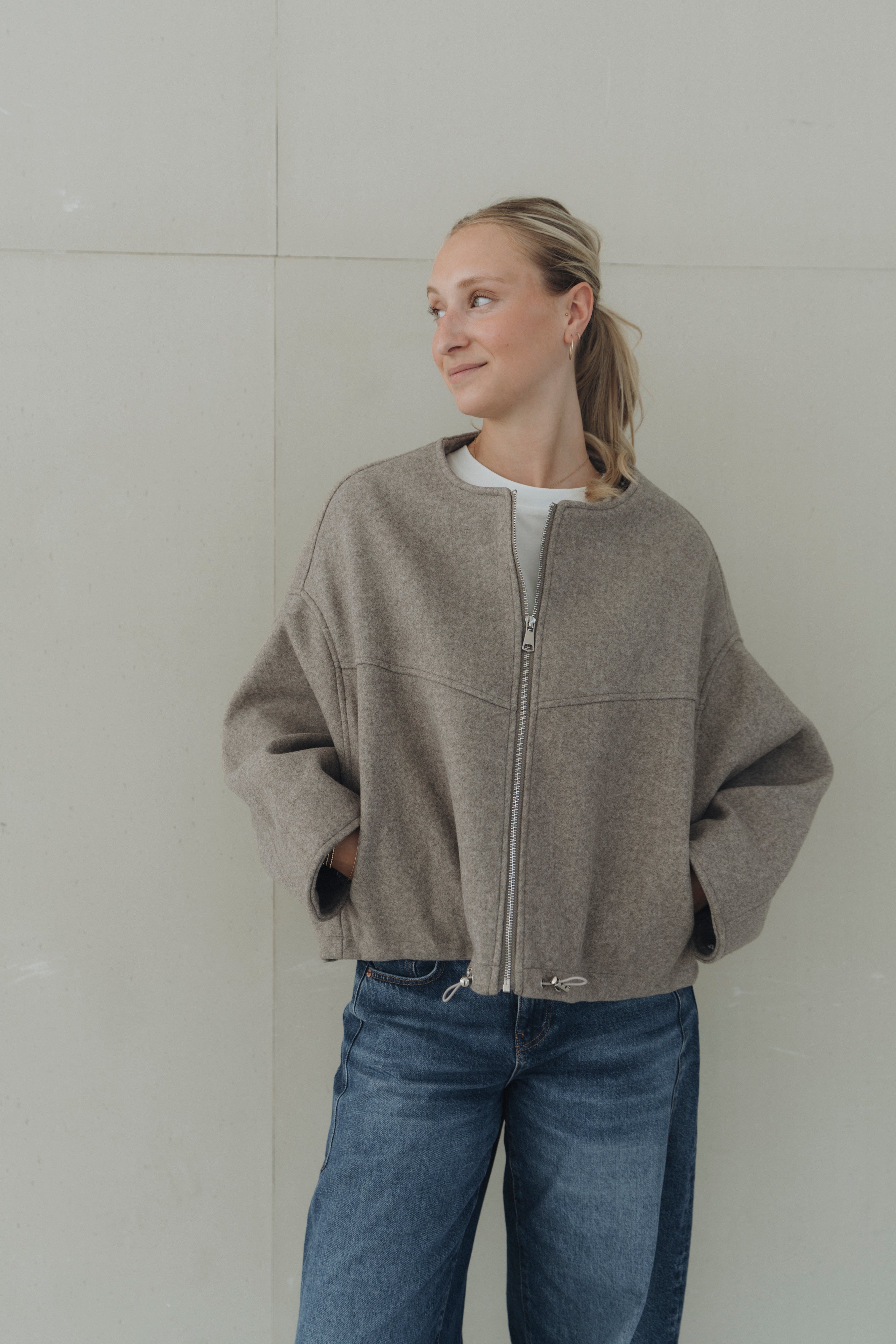 Jacke mit Pufferdetails "MalieDLL" taupe/khaki