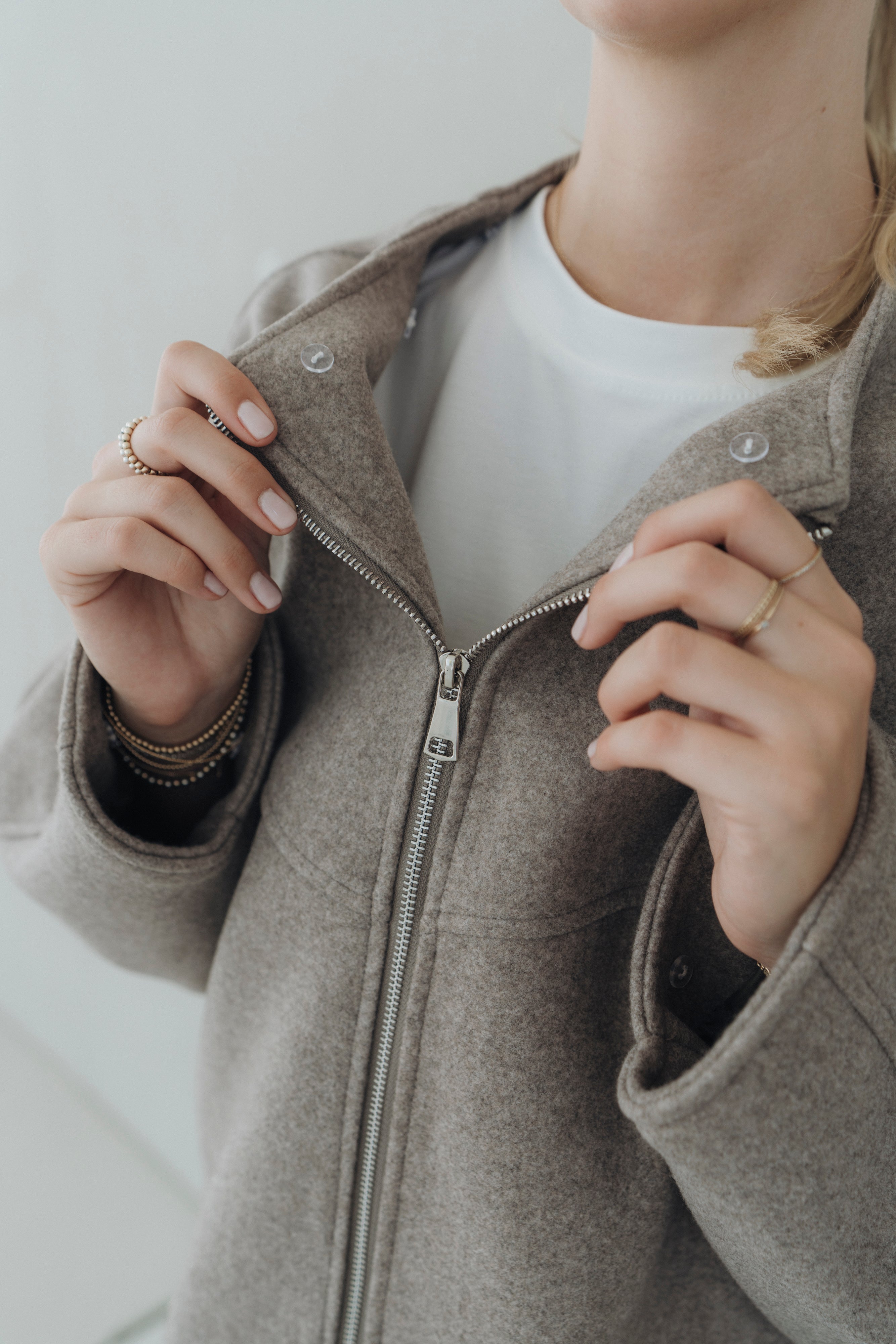 Jacke mit Pufferdetails "MalieDLL" taupe/khaki