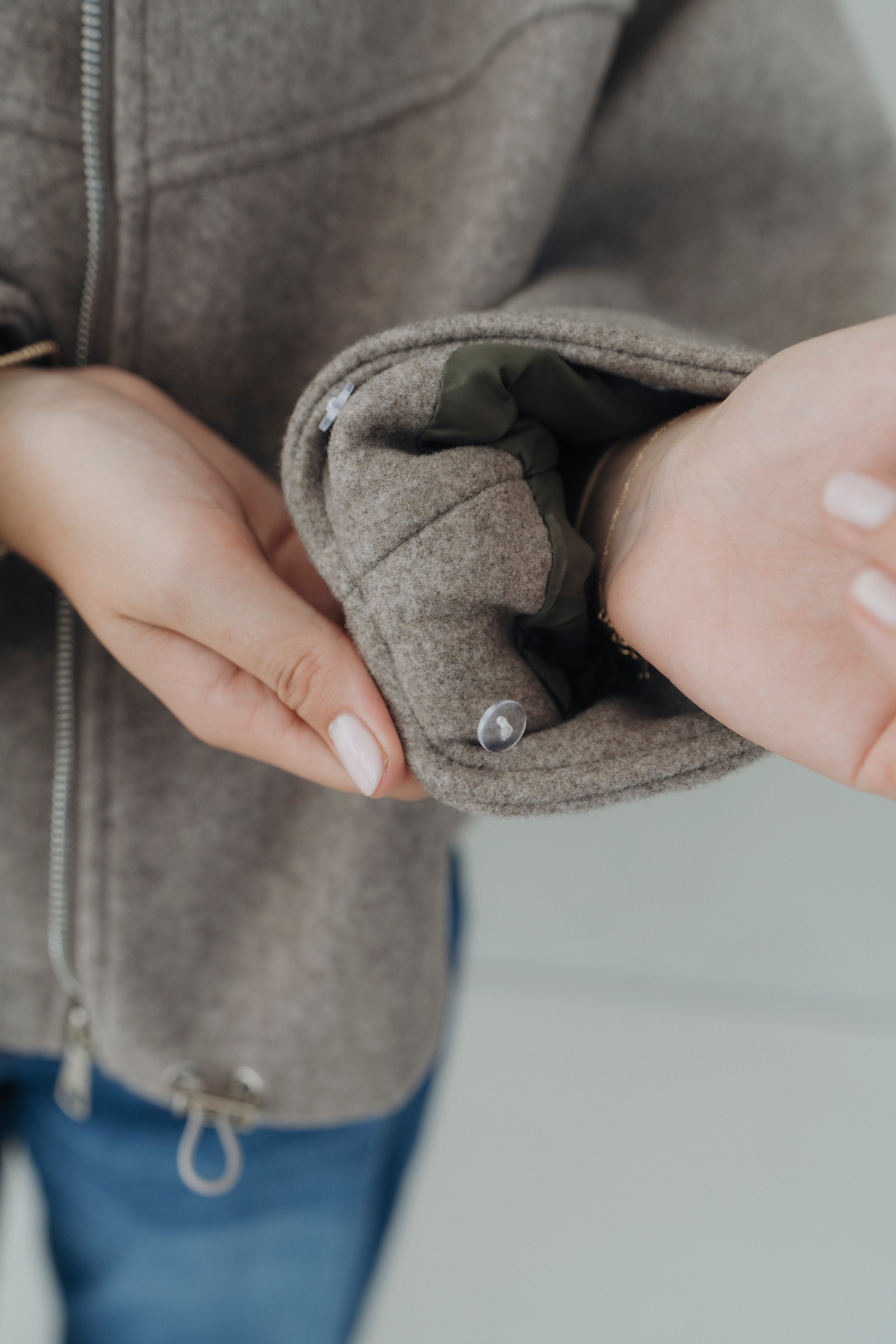 Jacke mit Pufferdetails "MalieDLL" taupe/khaki