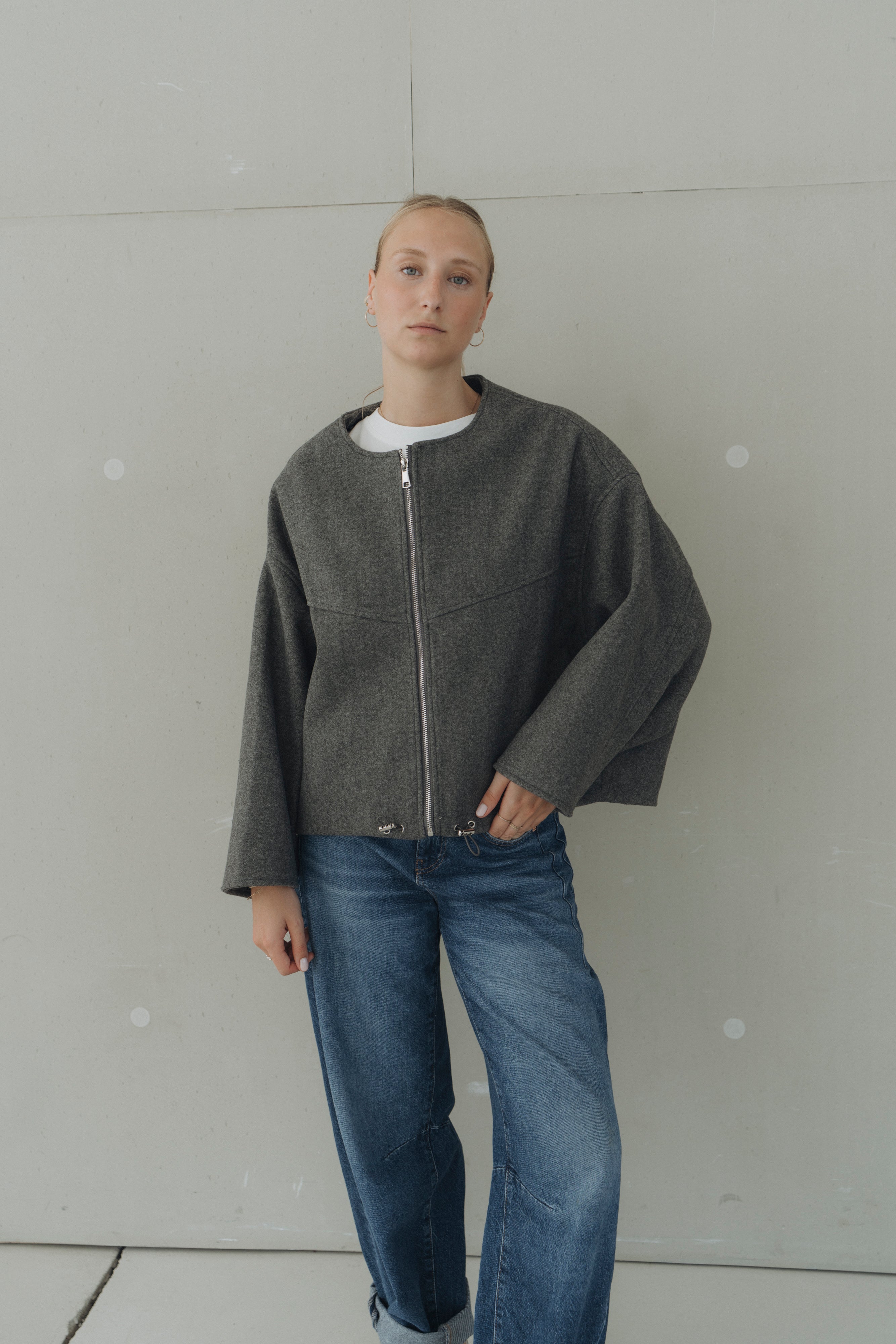 Jacke mit Pufferdetails "MalieDLL" dark grey/light grey