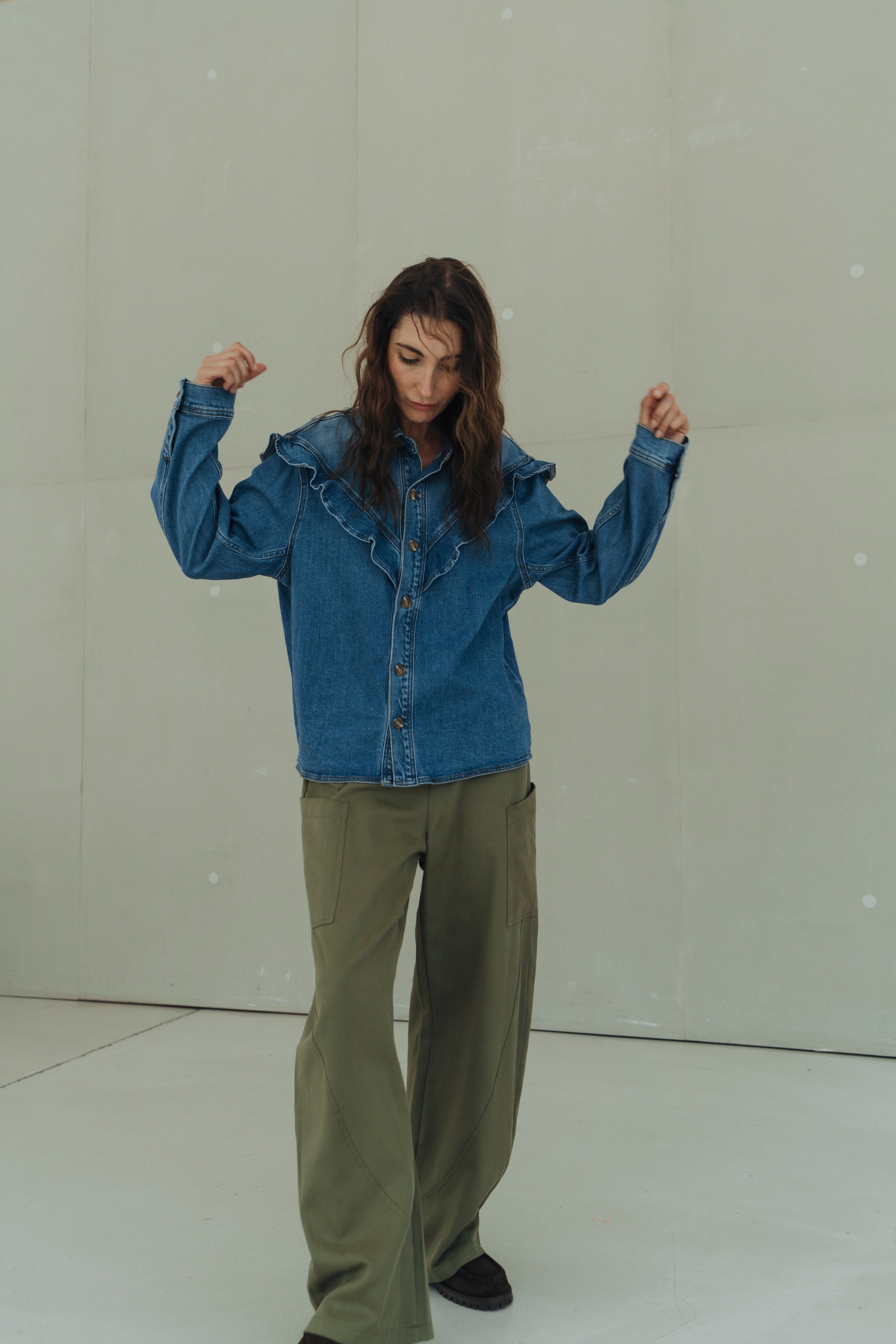 Jeansbluse "MejaDLL" medium blue