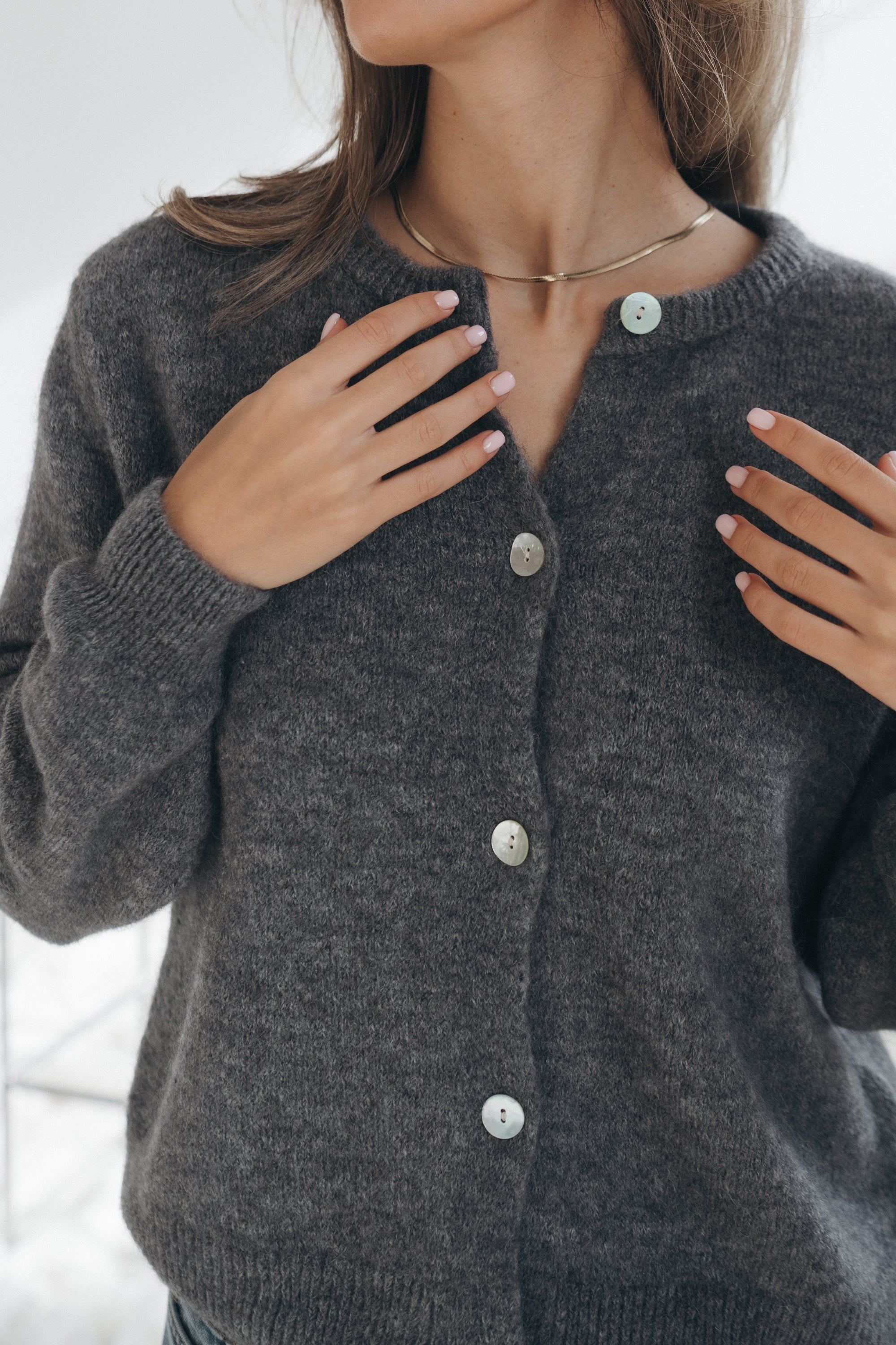 Cardigan „AlfaDLL“ dark grey