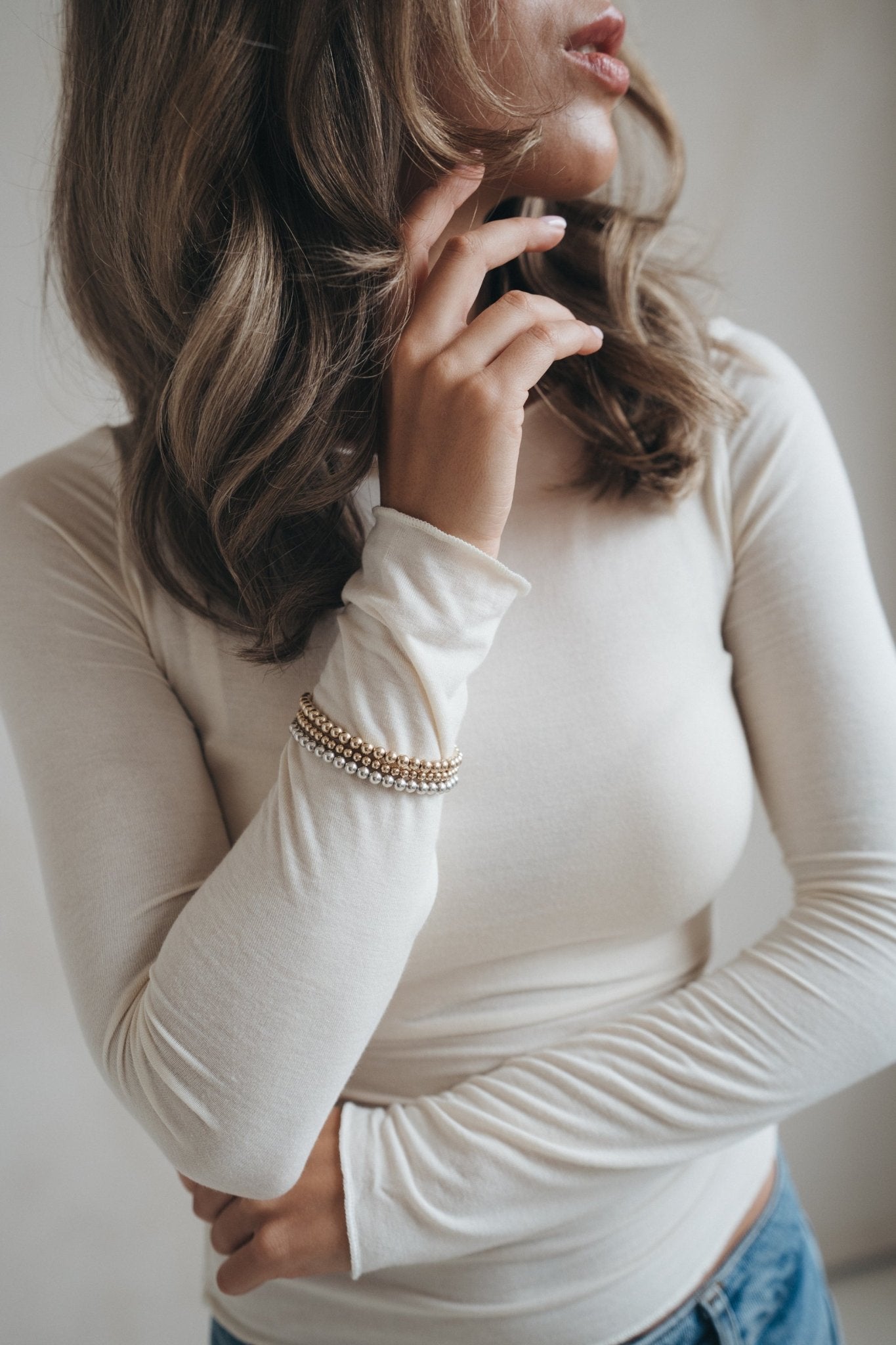 Longsleeve "JonnaDLL" - cream - Dein Lieblingsladen Concept