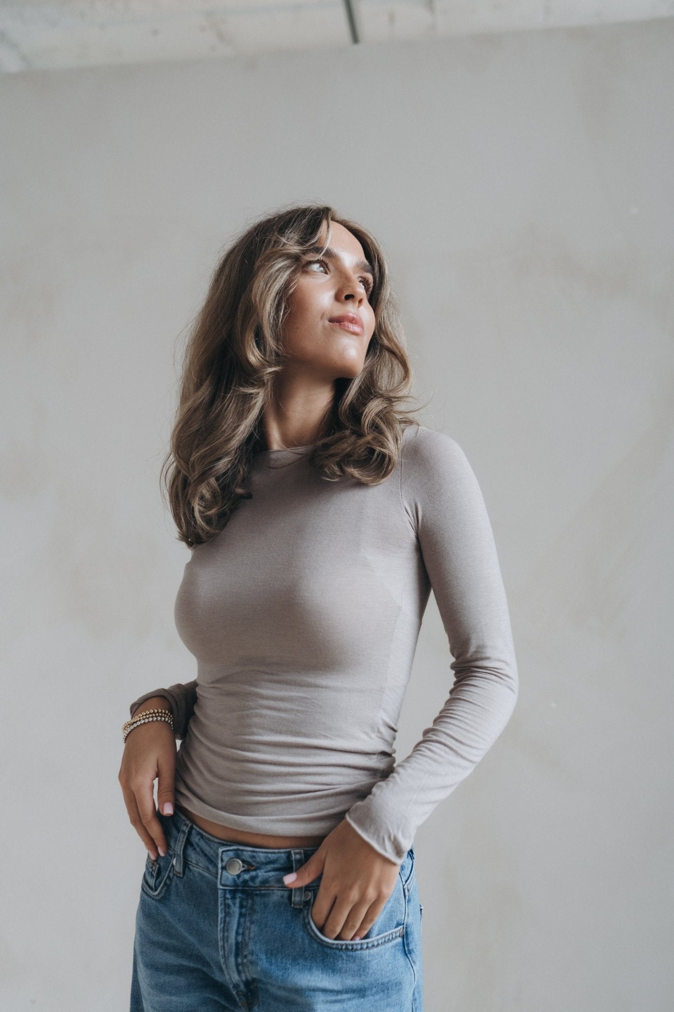 Longsleeve "JonnaDLL" - taupe - Dein Lieblingsladen Concept