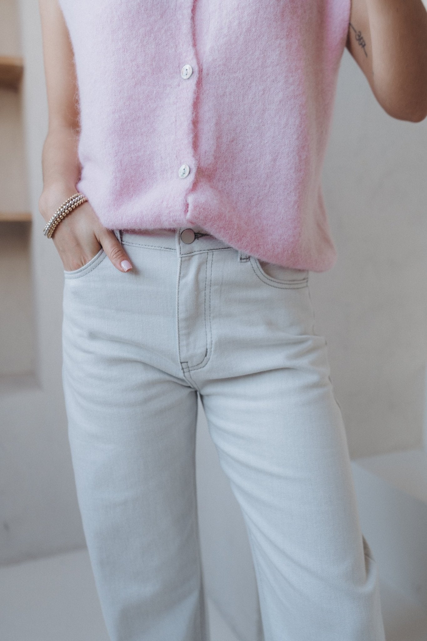 Jeans "SkyDLL" washed light grey - Dein Lieblingsladen Concept